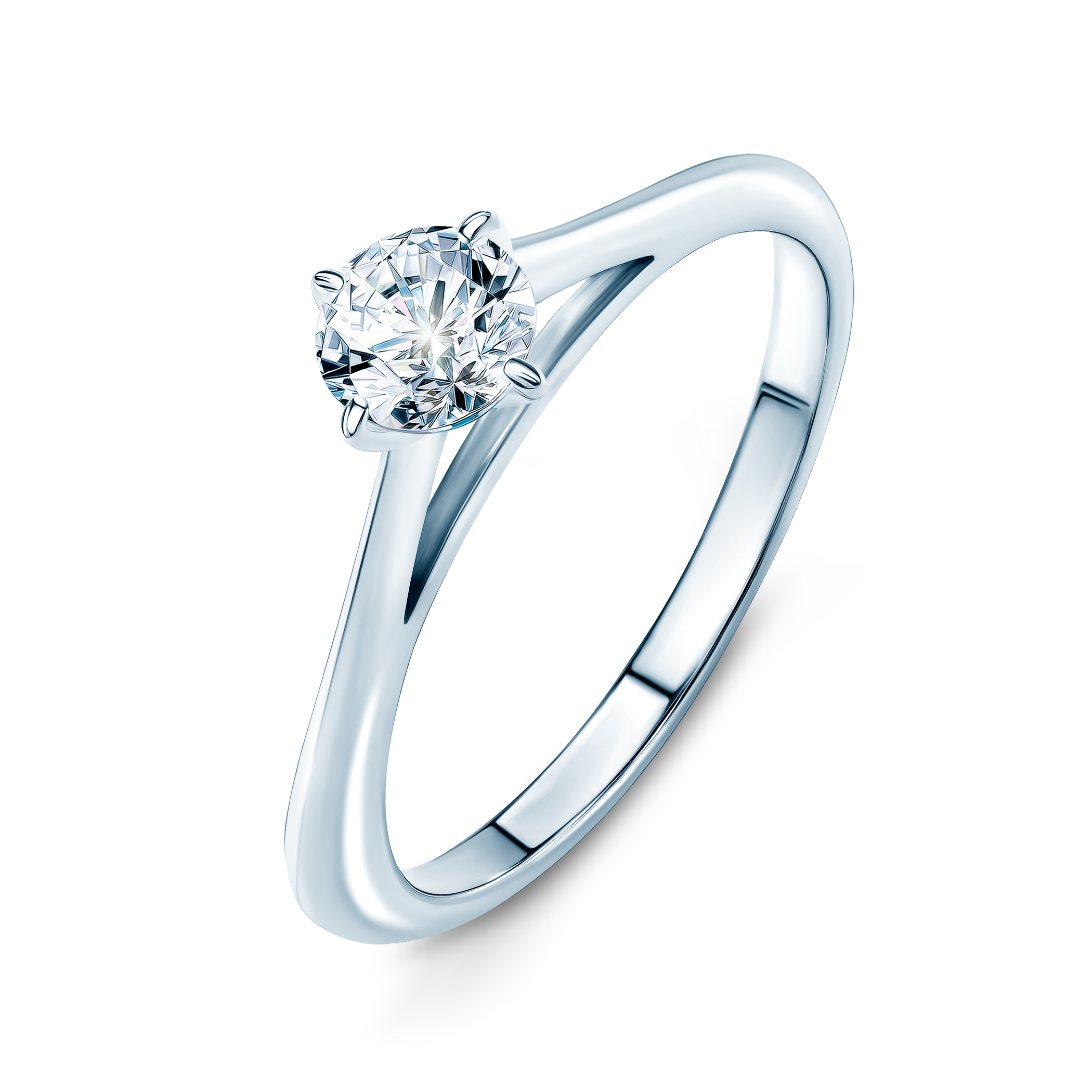 Verlobungsring The Light: Weißgold, Diamant