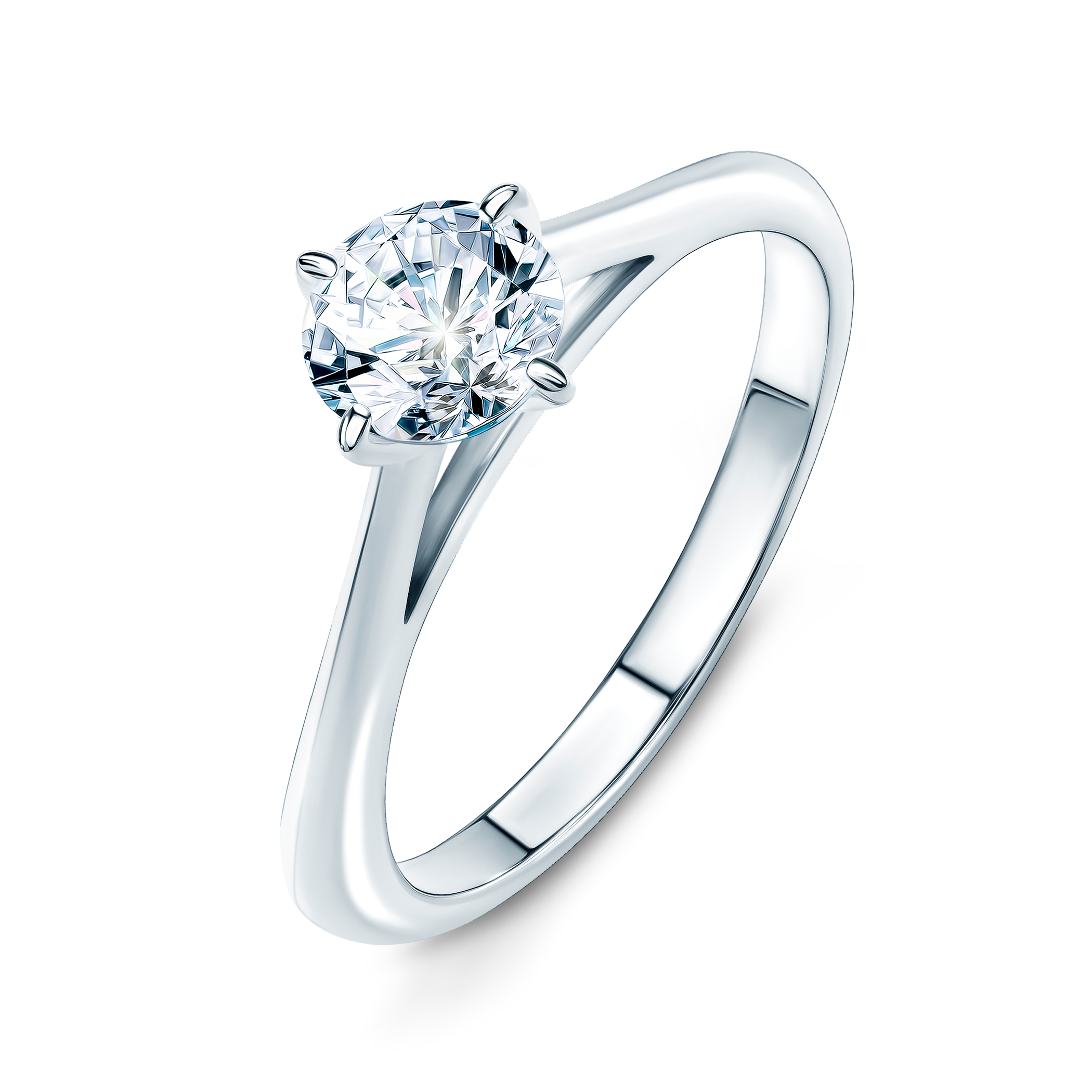 Verlobungsring The Light: Platin, Diamant - 4