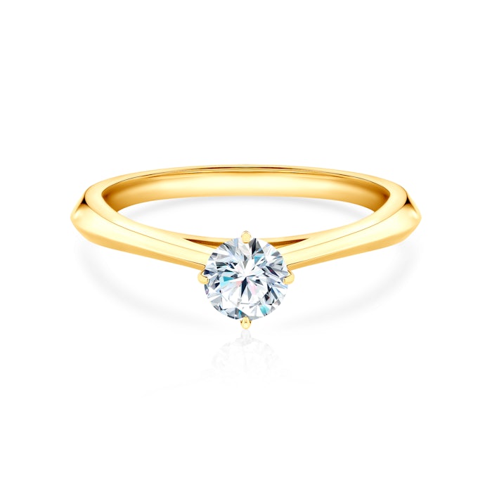 Pierścionek zaręczynowy The Light: złoty, diament