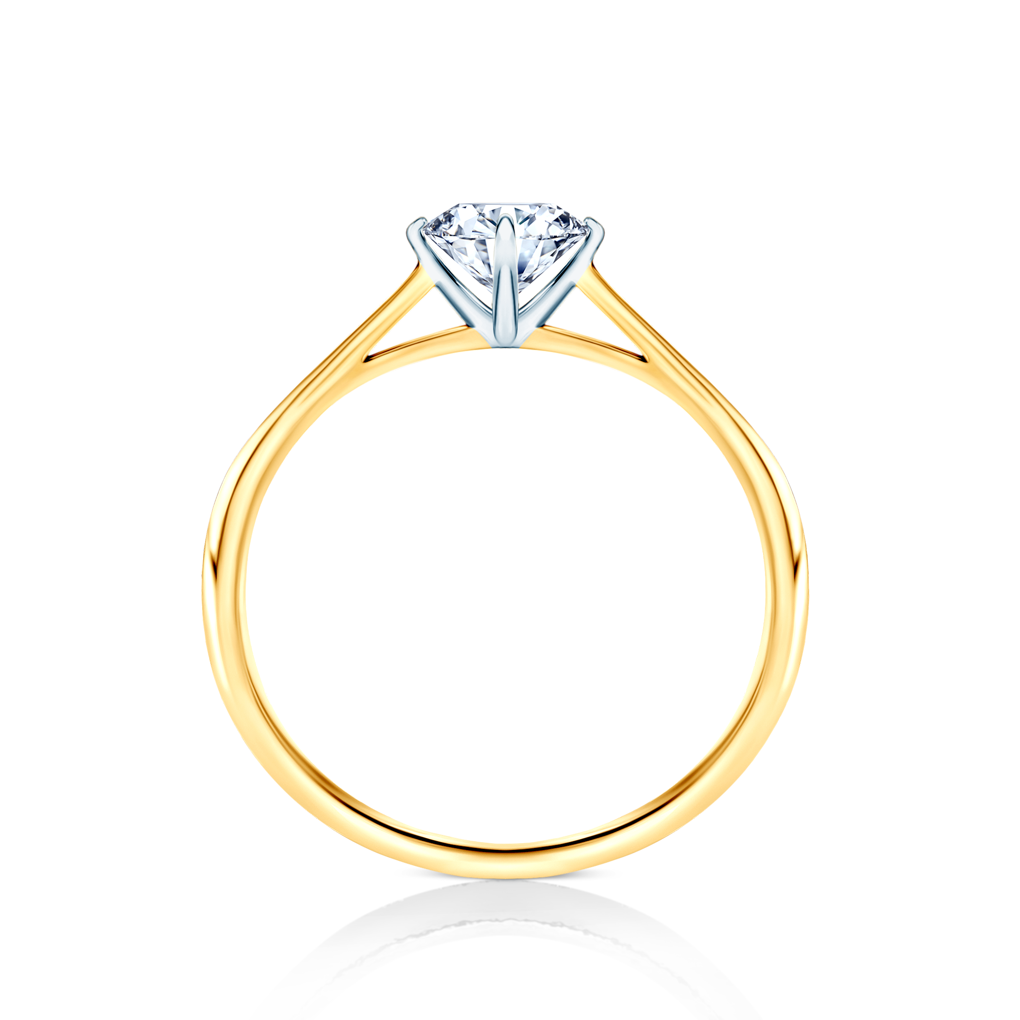 Pierścionek zaręczynowy The Light: dwukolorowe złoto, z diamentem