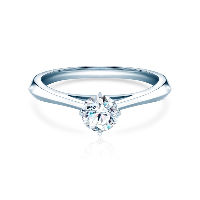 The Light Collection | Solitaire Engagement Ring: white gold, diamond