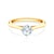 Zásnubní prsten The Light: dvoubarevné zlato, diamant