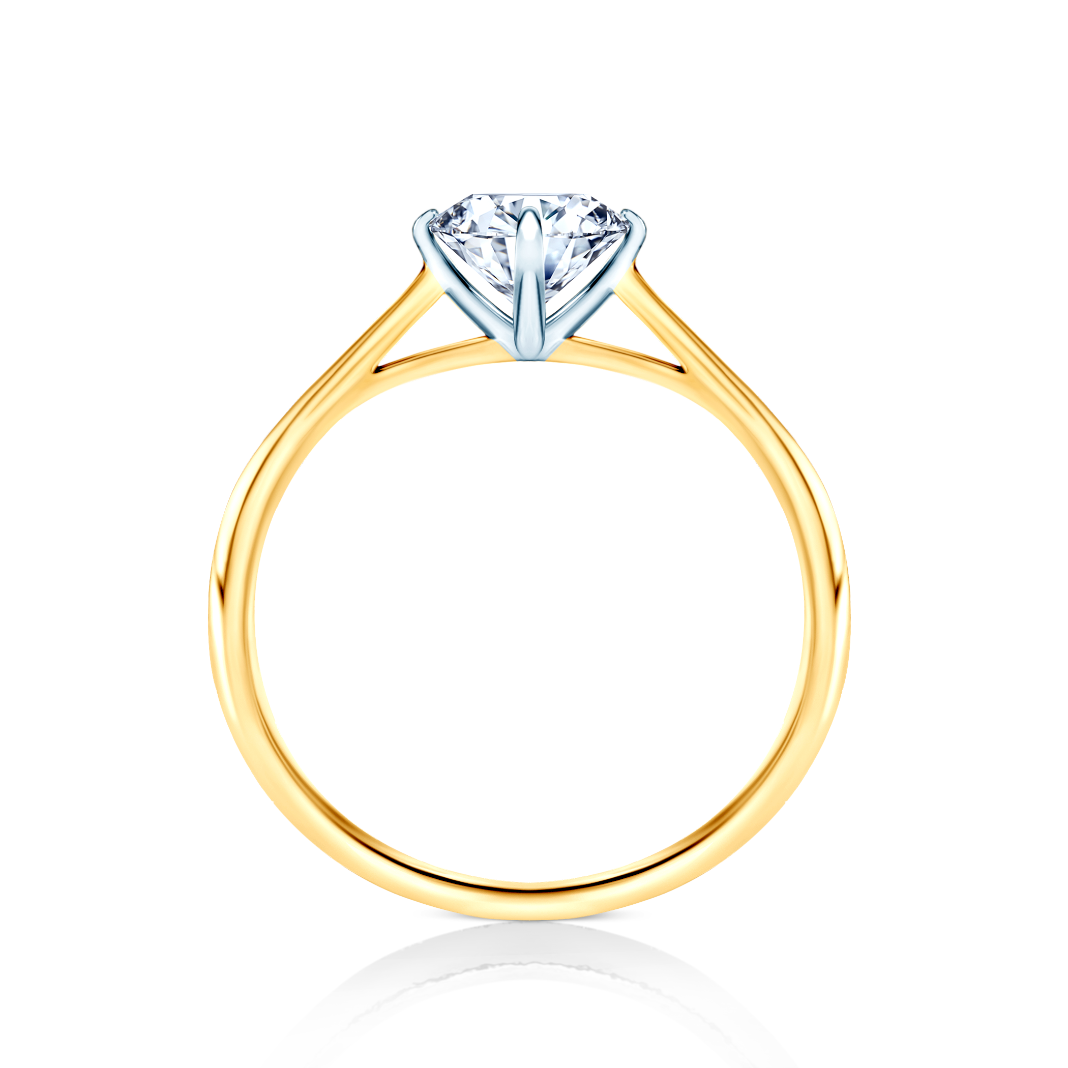 Verlobungsring The Light: Zweifarbiges Gold, mit Diamant