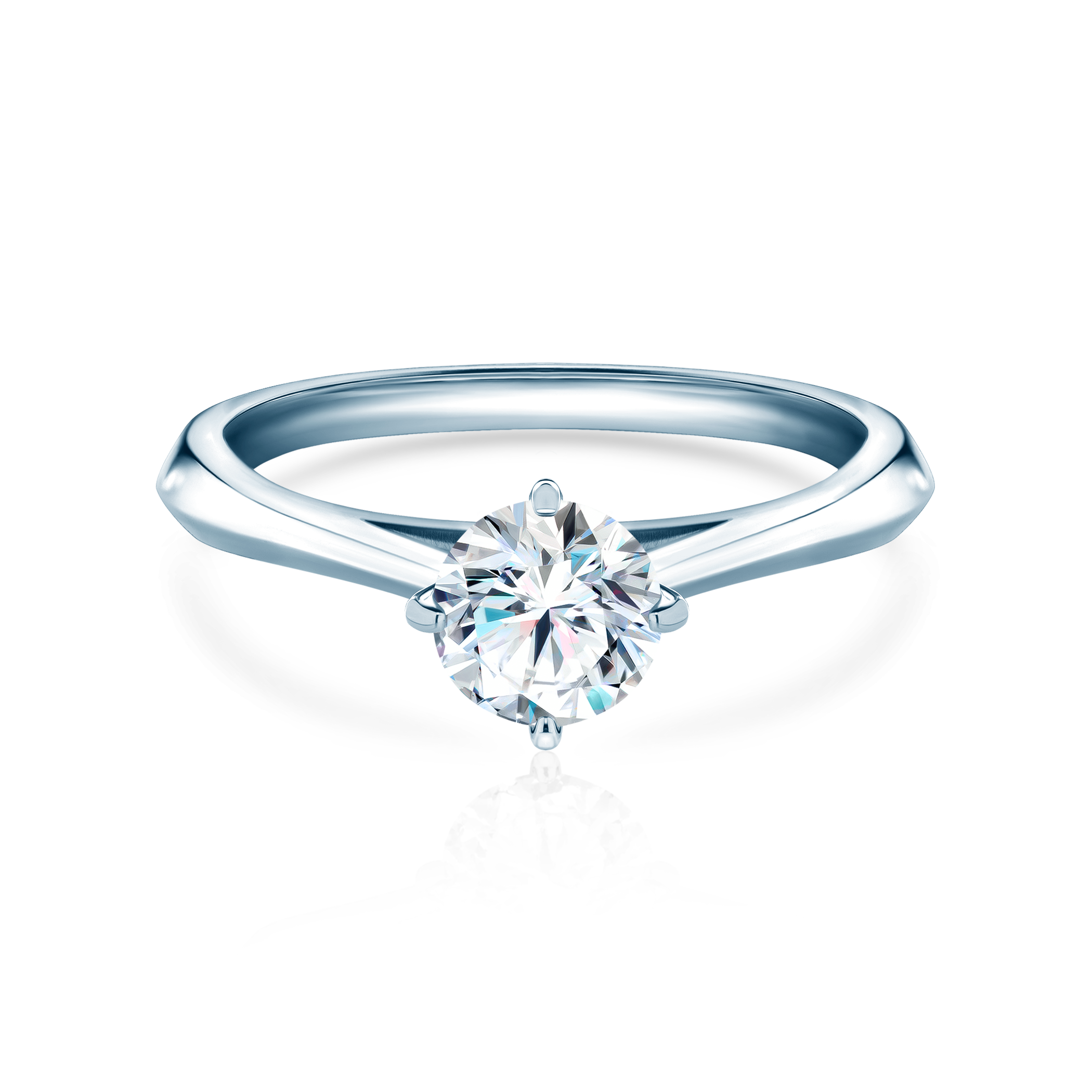 Zásnubní prsten The Light: bílé zlato, diamant