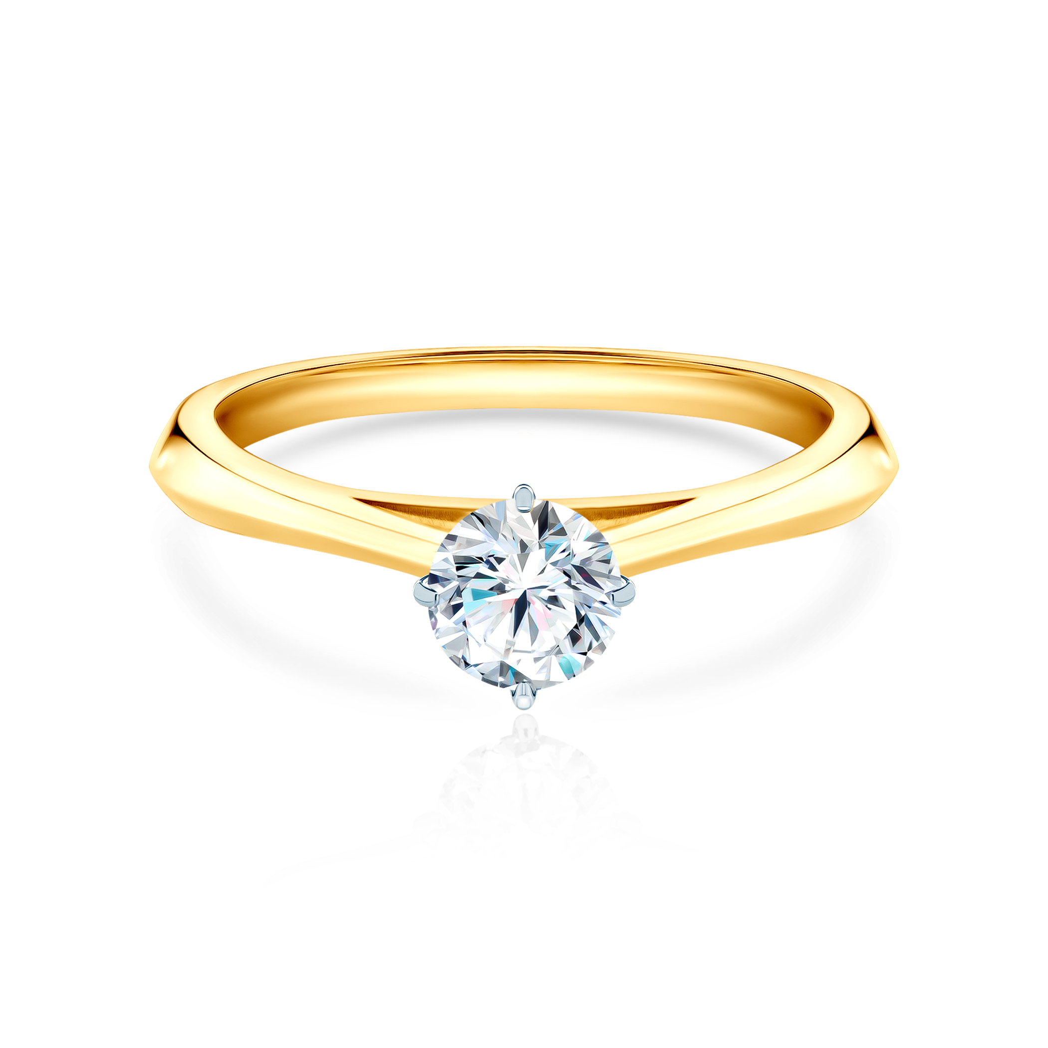 Zásnubní prsten The Light: dvoubarevné zlato, diamant