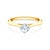 Zásnubný prsteň The Light: dvojfarebné zlato, s diamantom