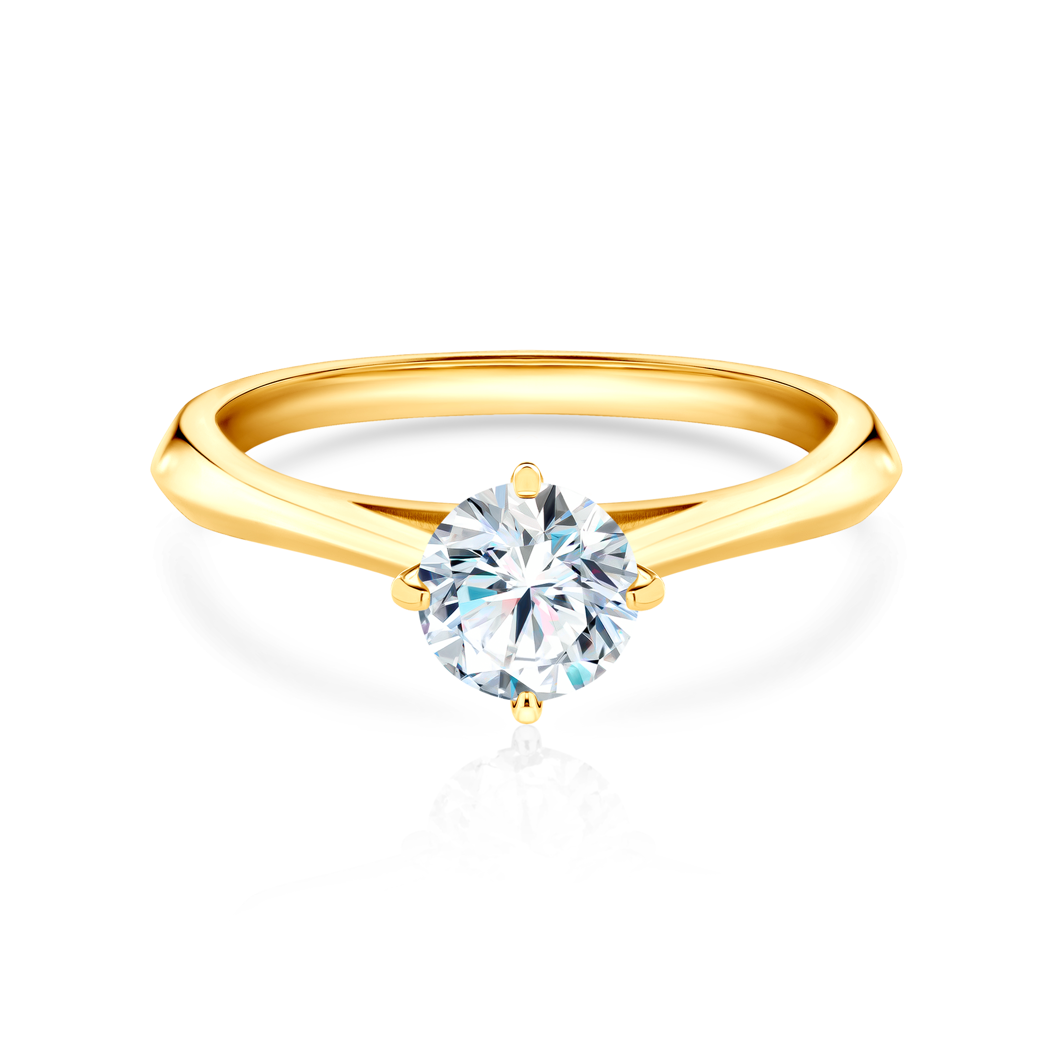 Zásnubní prsten The Light: žluté zlato, diamant