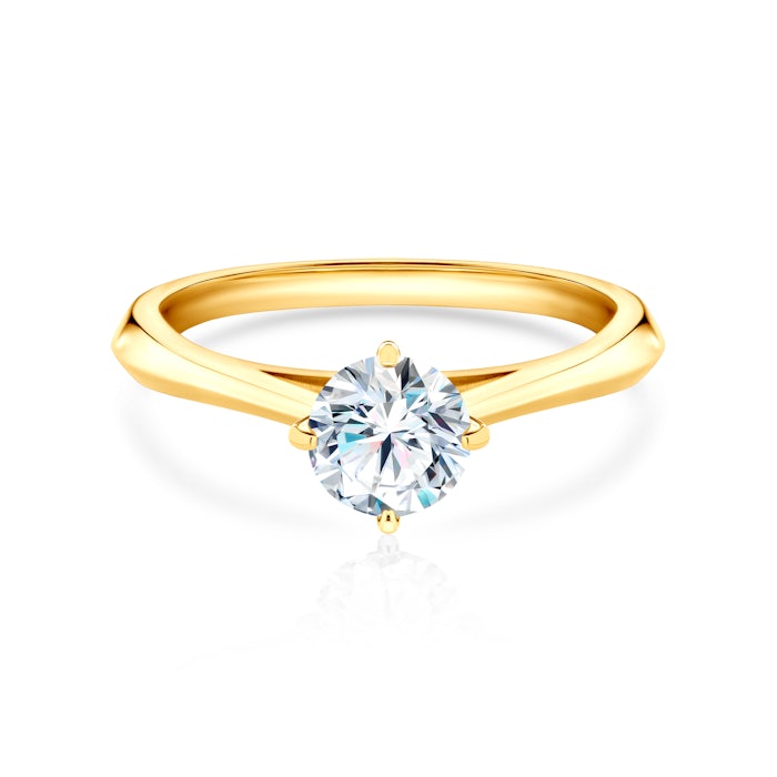 The Light Collection | Solitaire Engagement Ring: gold, diamond