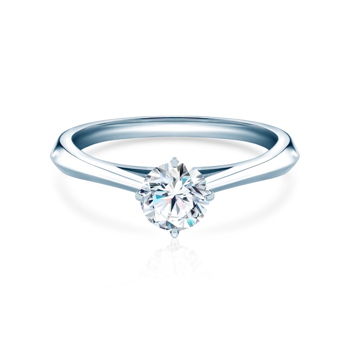 The Light Collection | Solitaire Engagement Ring: white gold, diamond