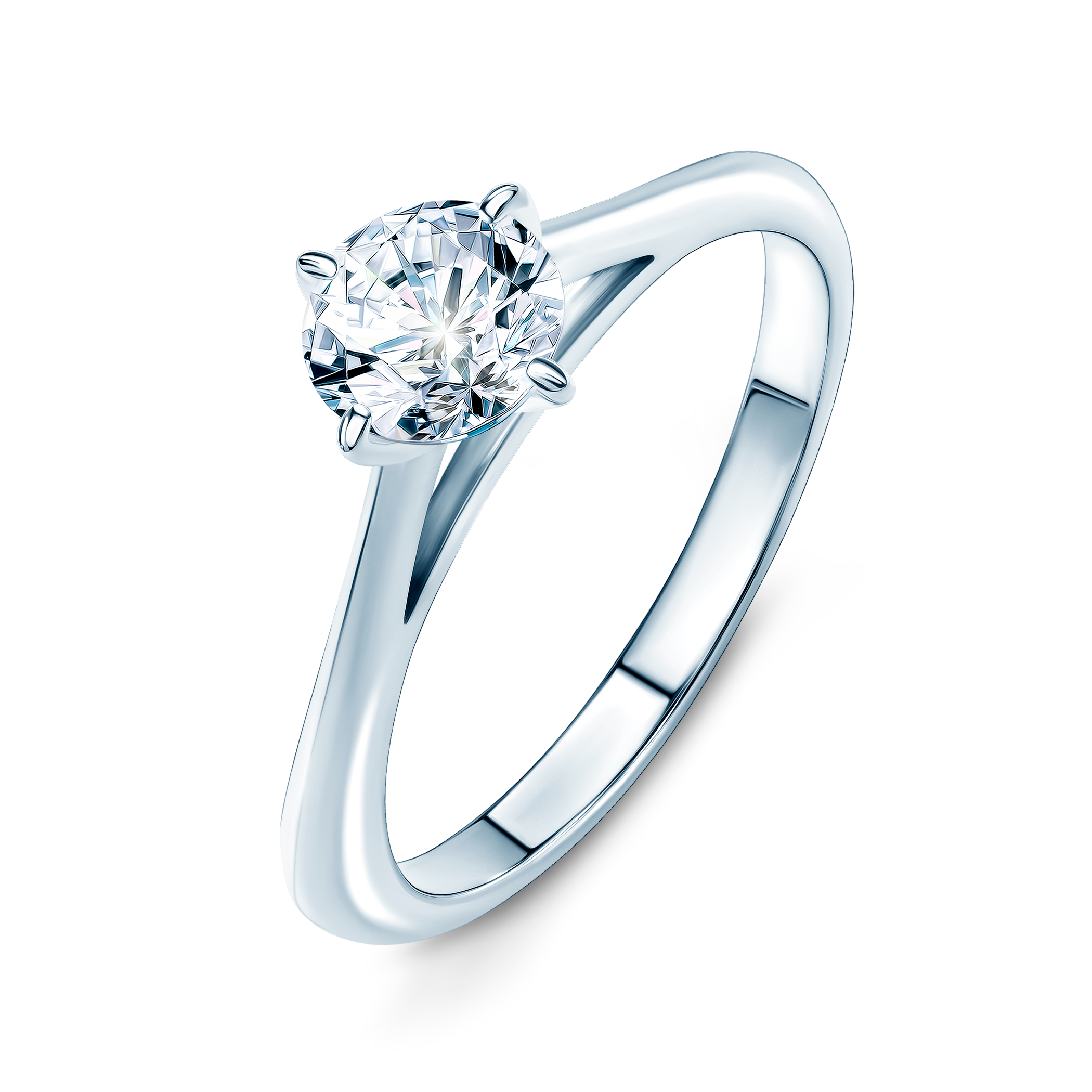 Verlobungsring The Light: Weißgold, Diamant