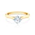 Inel de logodnă The Light: aur bicolor, cu diamant