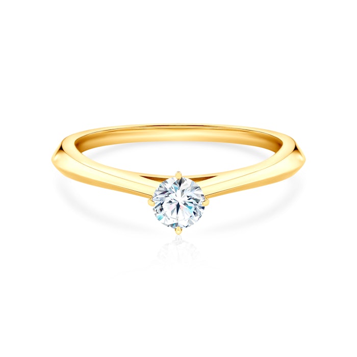 Zásnubní prsten The Light: žluté zlato, diamant