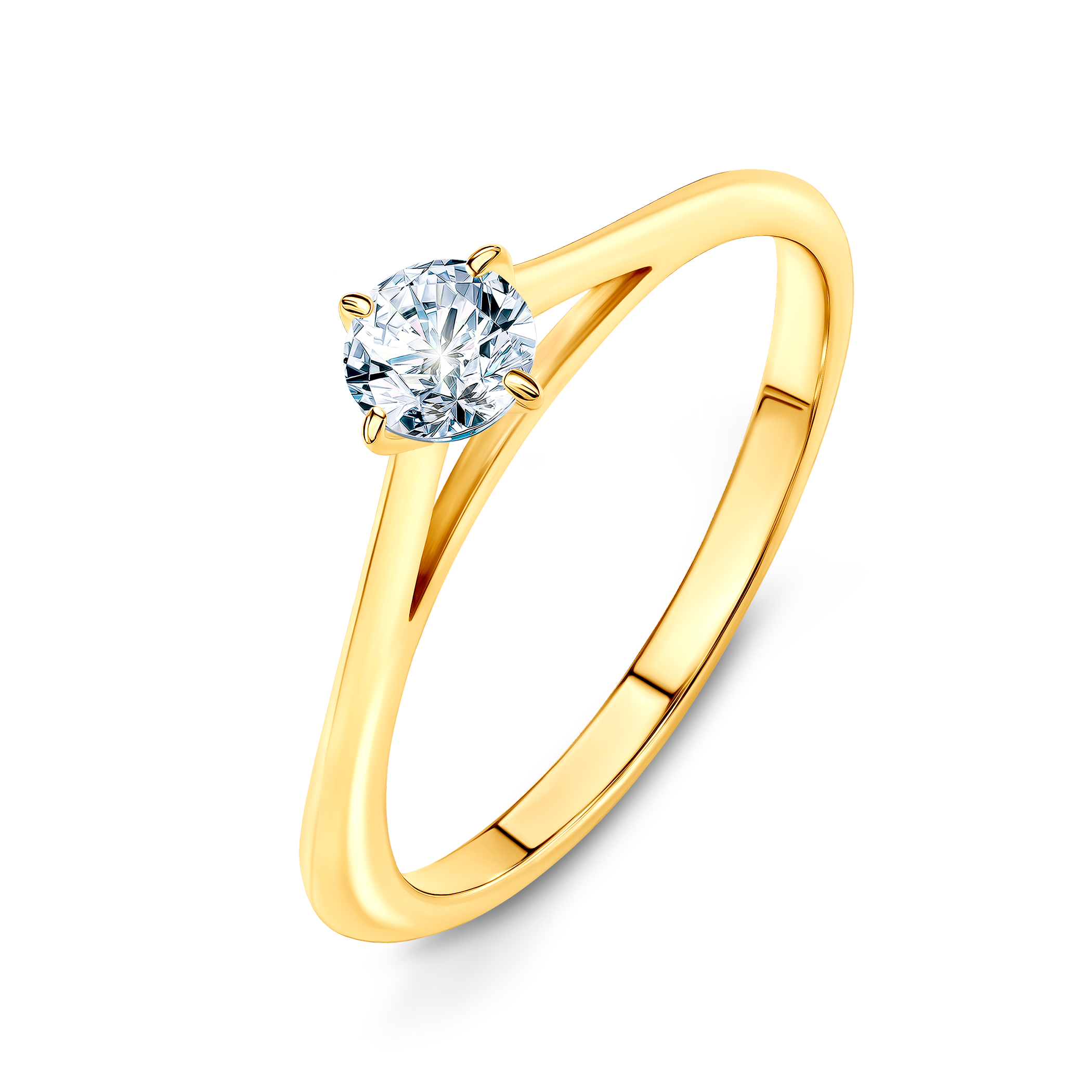 Verlobungsring The Light: Gold, Diamant - 4