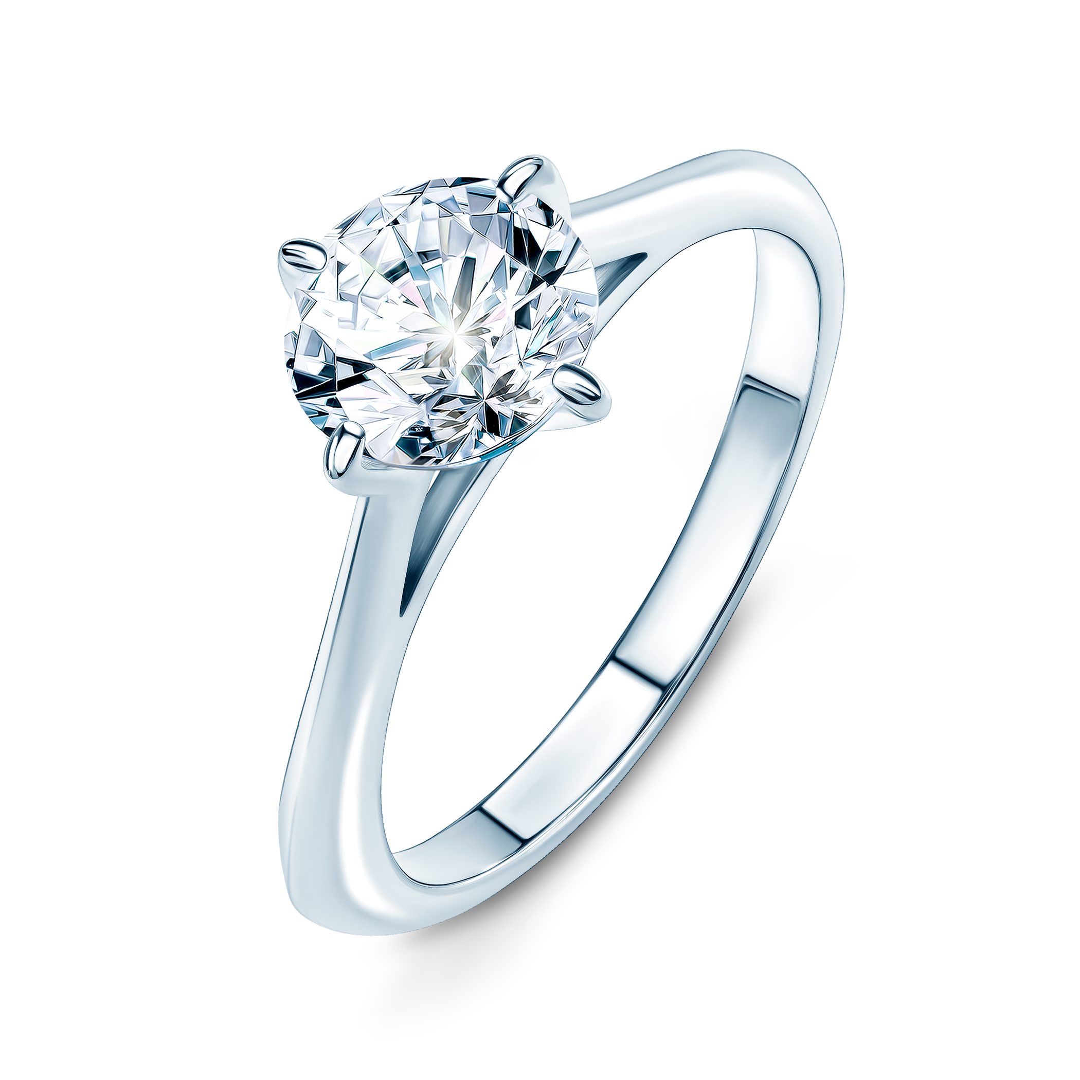 Verlobungsring The Light: Weißgold, Diamant