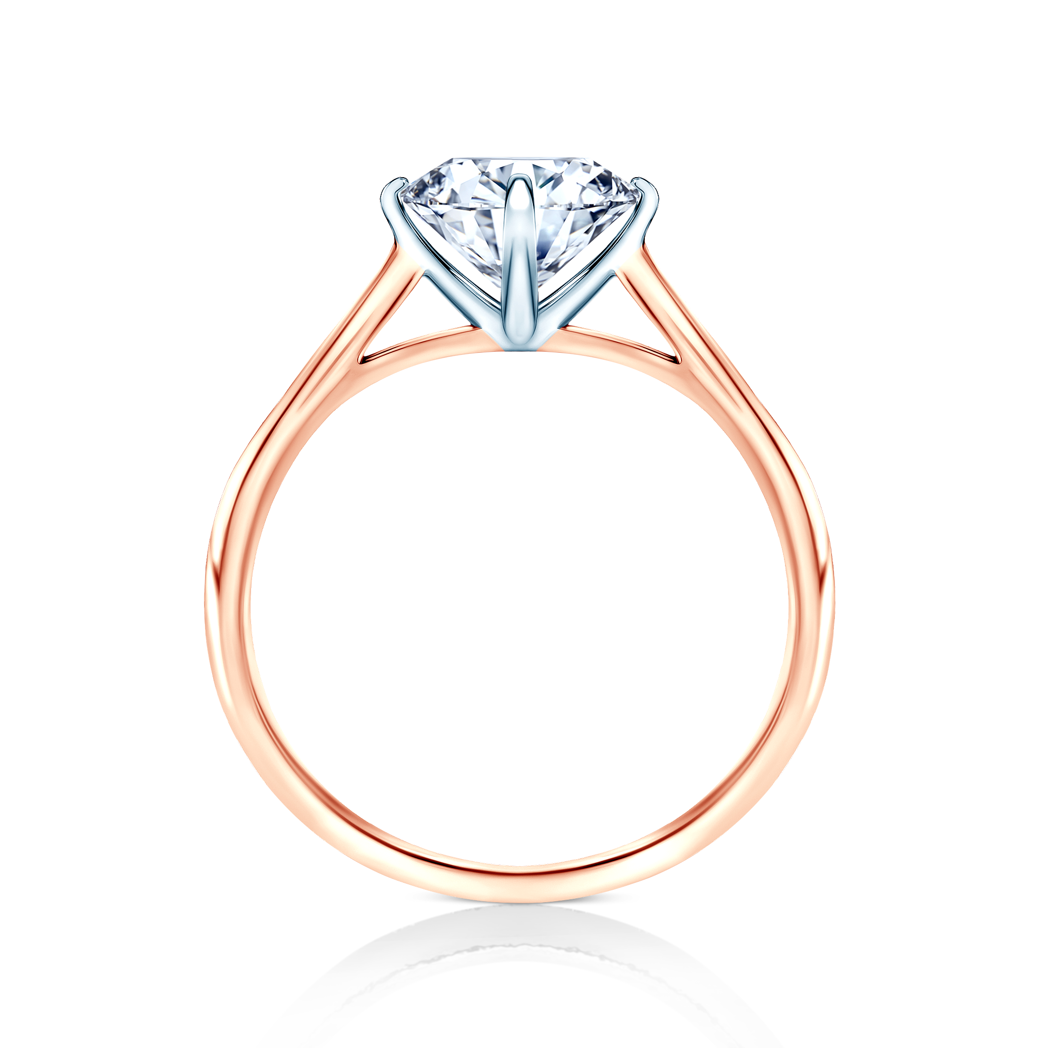 Pierścionek zaręczynowy The Light: dwukolorowe złoto, z diamentem