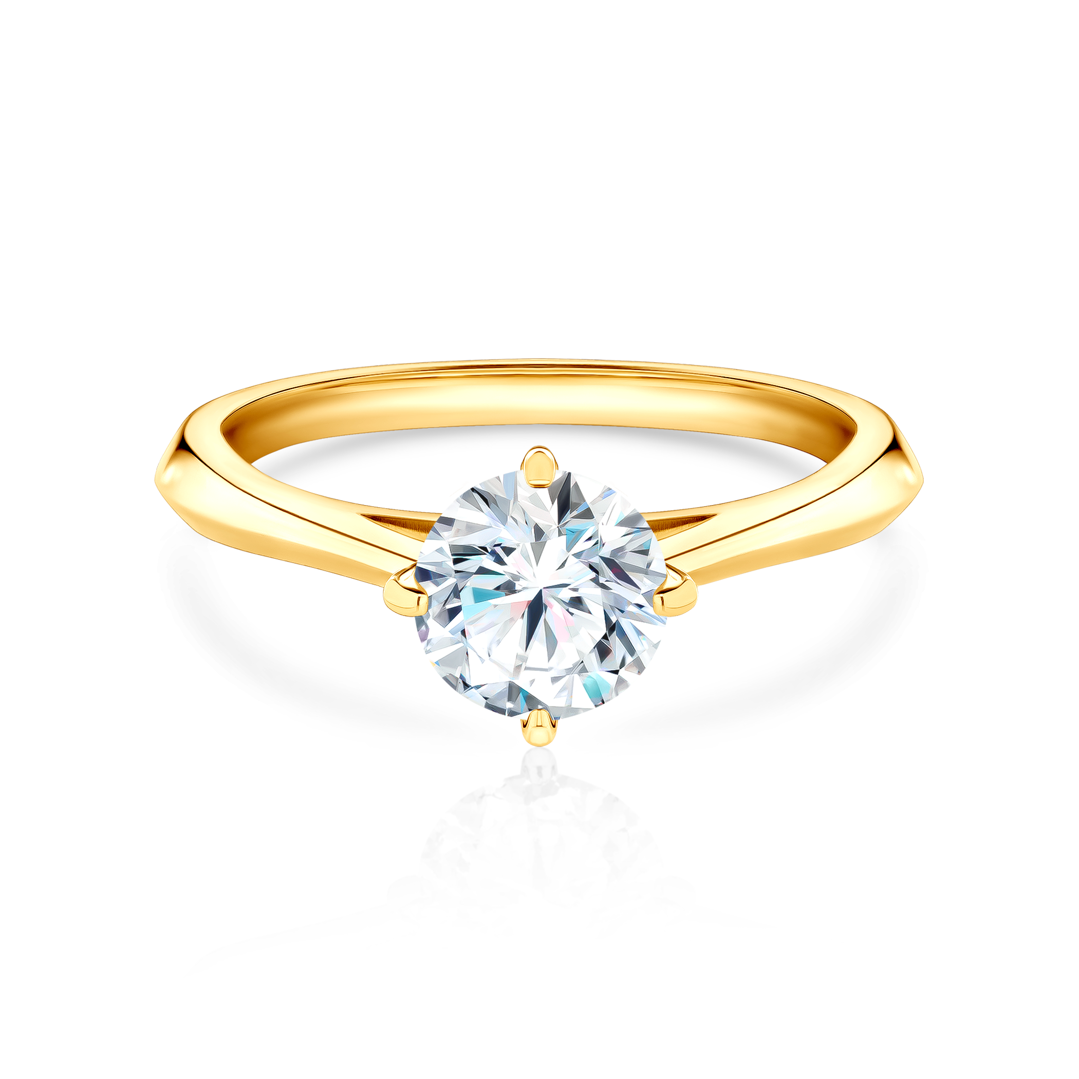 Zásnubní prsten The Light: žluté zlato, diamant