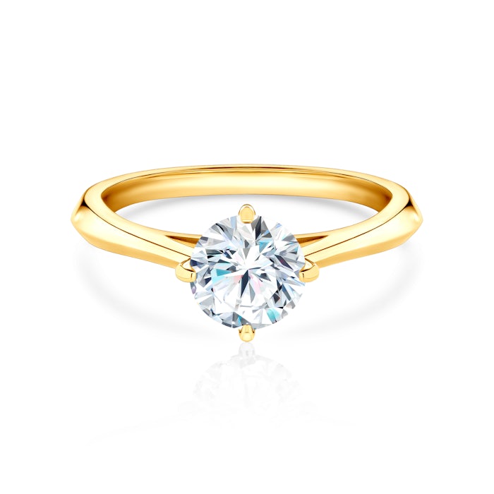 The Light Collection | Solitaire Engagement Ring: gold, diamond