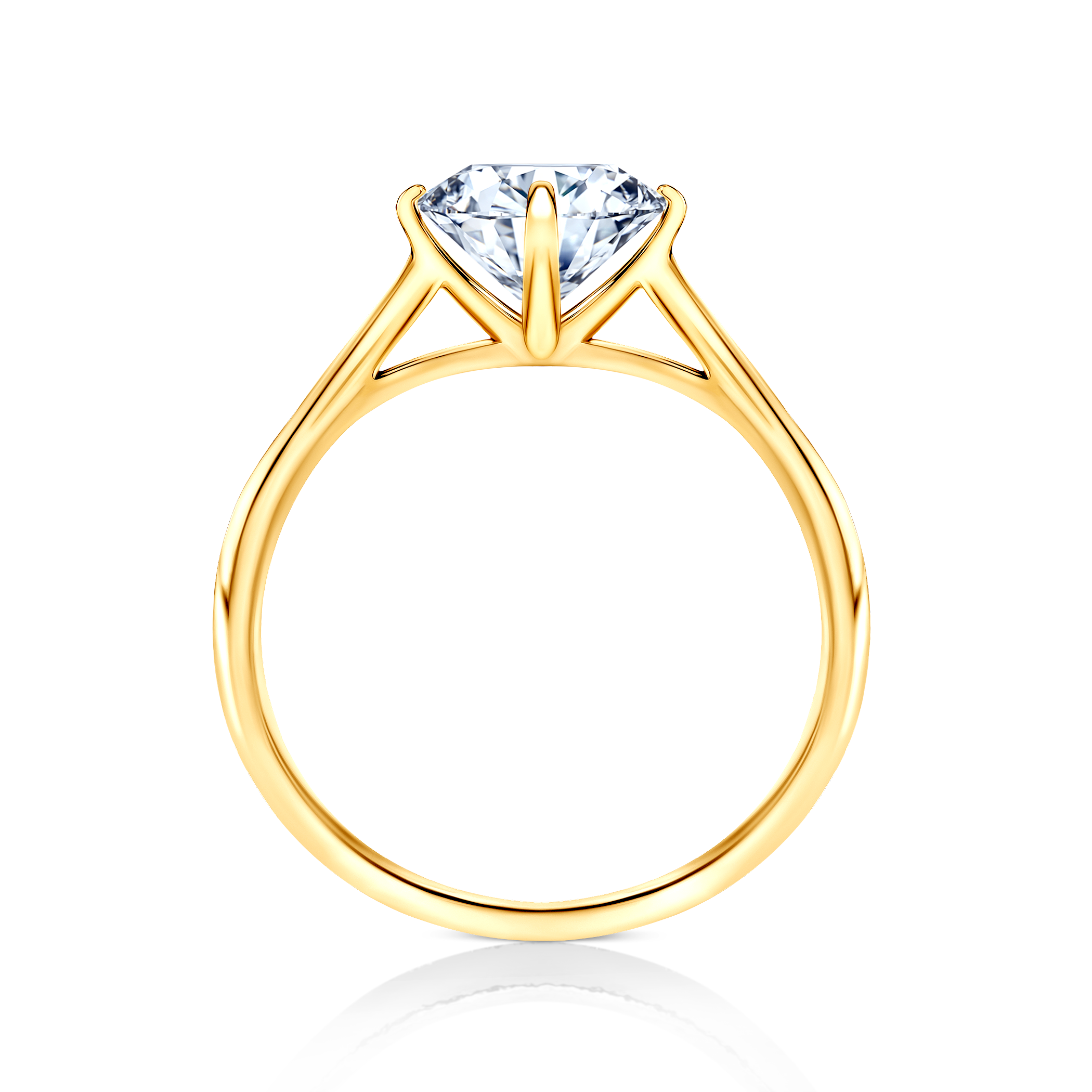 Pierścionek zaręczynowy The Light: złoty, diament