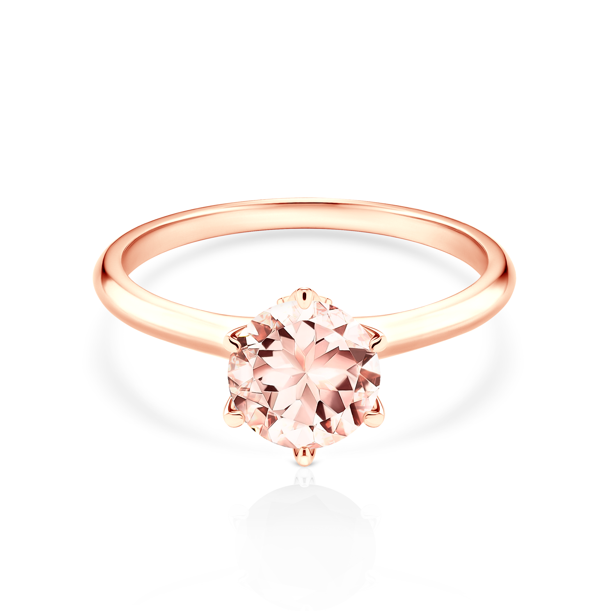 Pierścionek zaręczynowy The Journey: różowe złoto, morganit