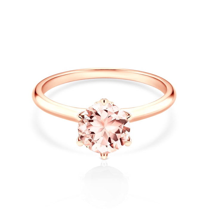Zásnubní prsten The Journey: růžové zlato, morganit
