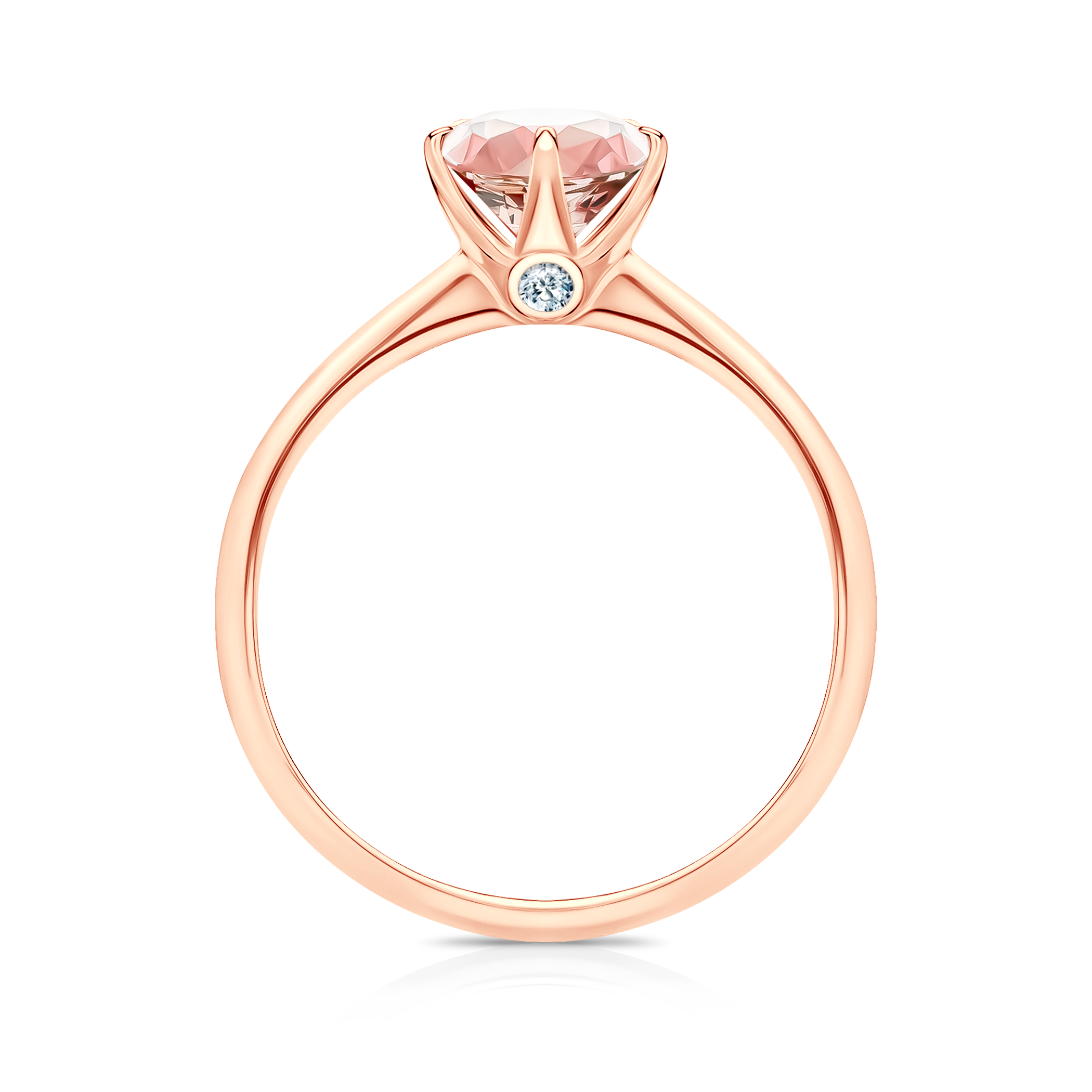 Verlobungsring The Journey: Roségold, Morganit