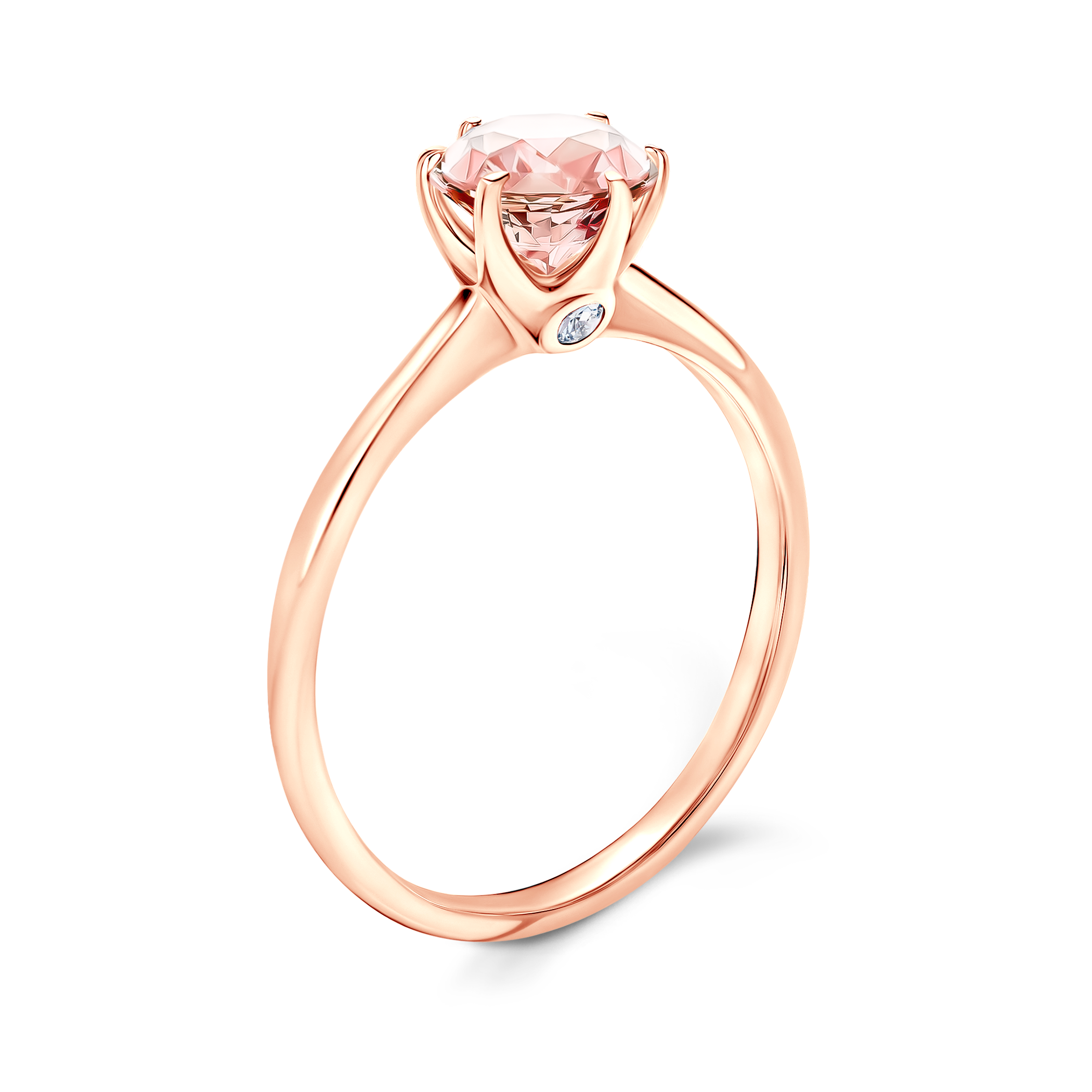 Verlobungsring The Journey: Roségold, Morganit