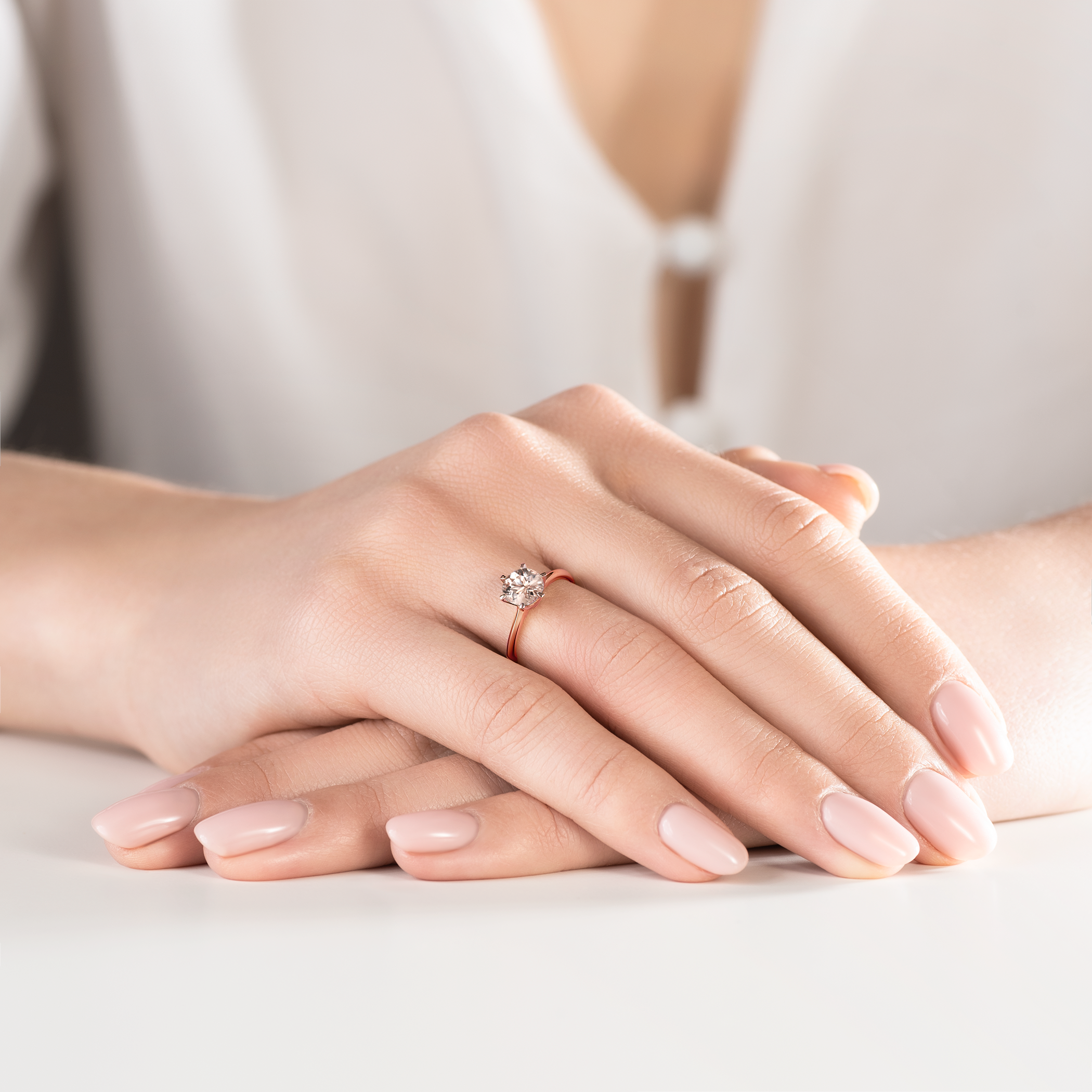 Verlobungsring The Journey: Roségold, Morganit