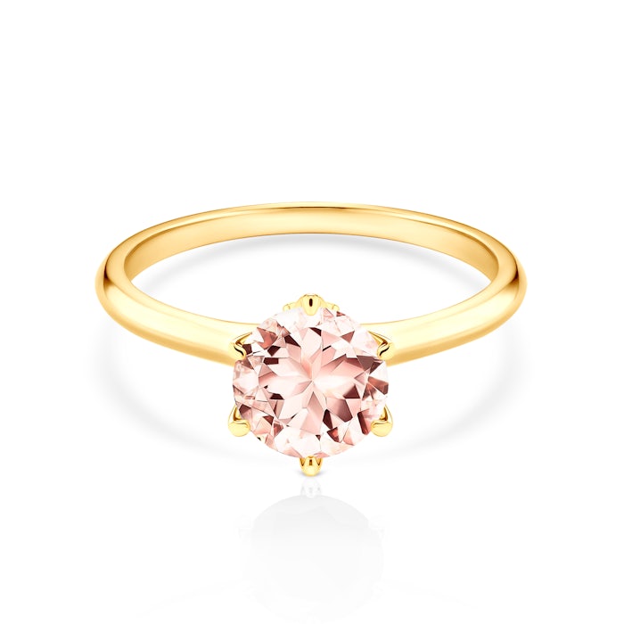 Pierścionek zaręczynowy The Journey: złoty, morganit