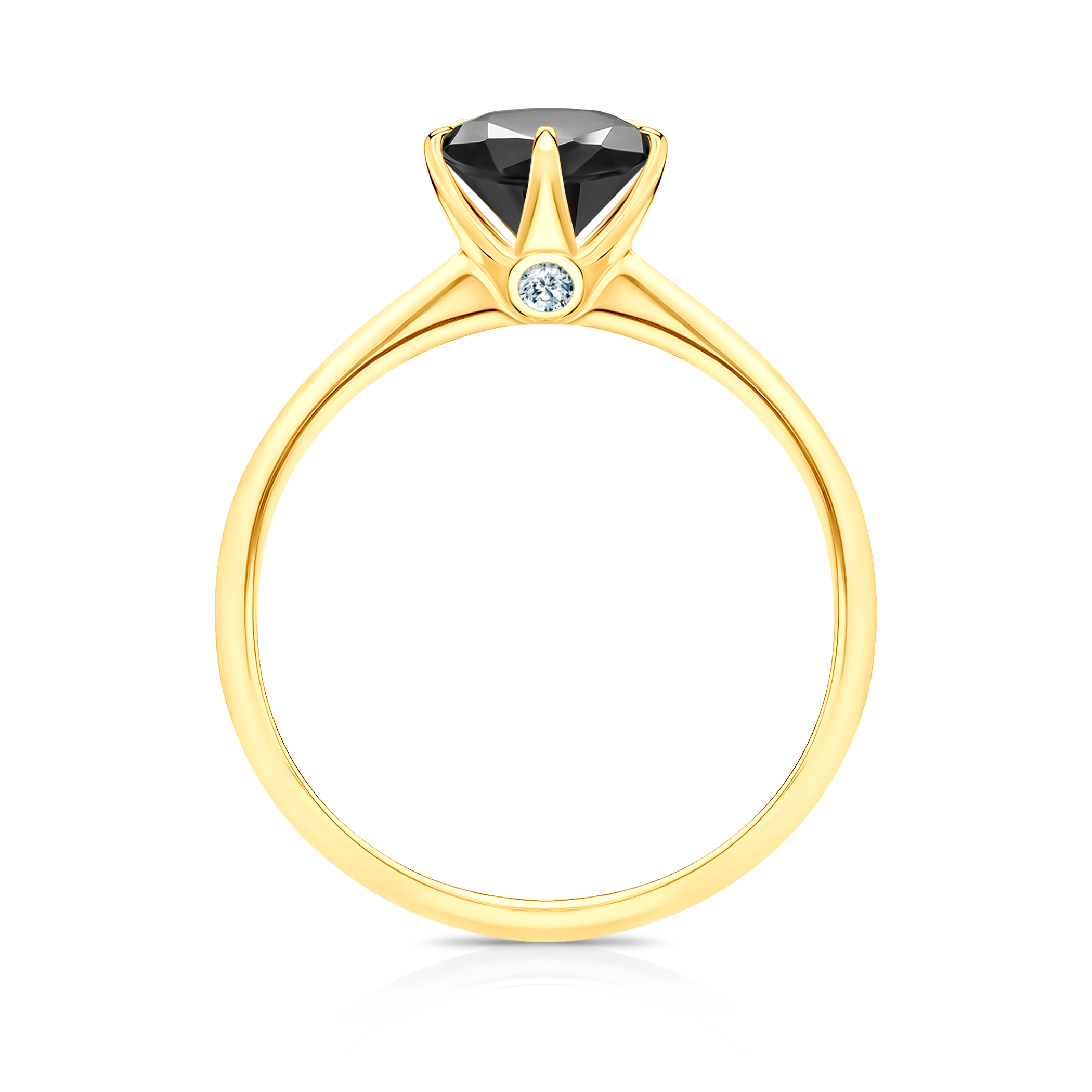 Verlobungsring The Journey: Gold, Schwarz Diamant