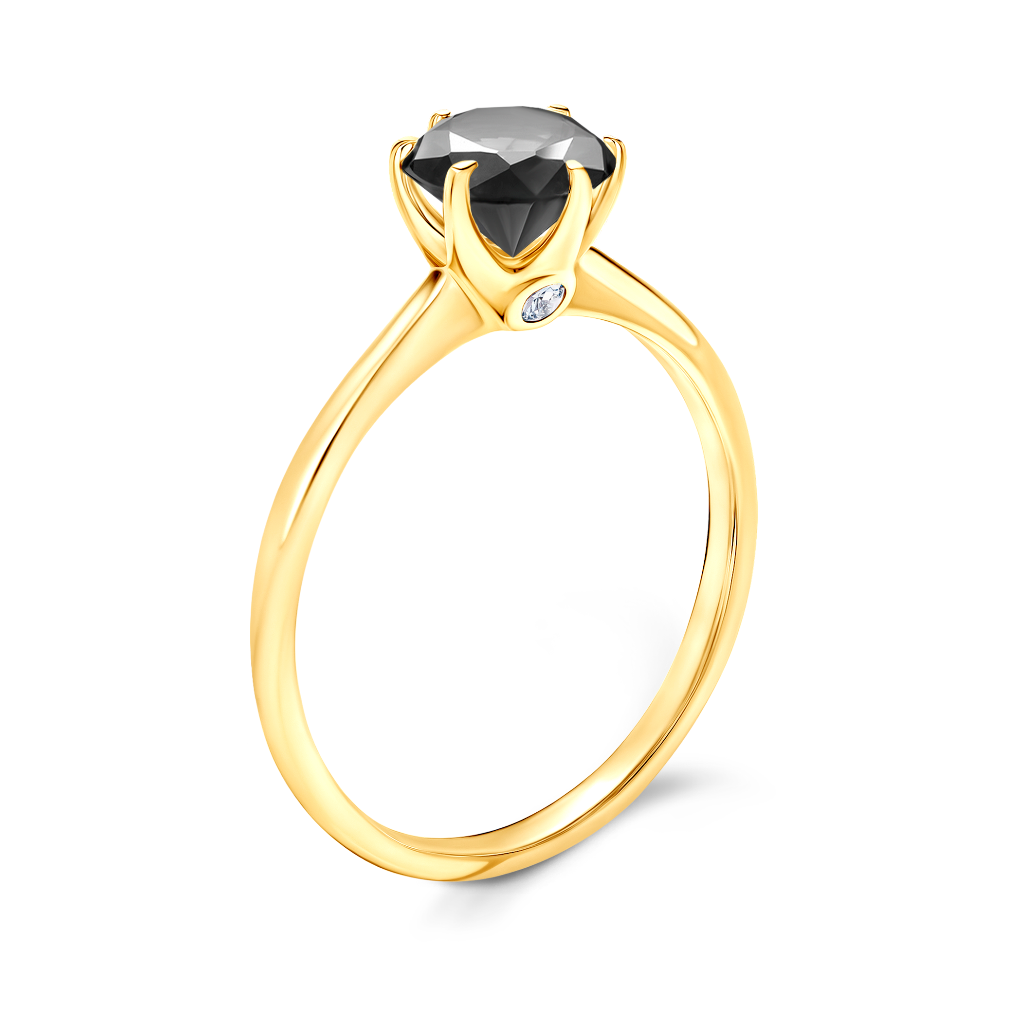 Verlobungsring The Journey: Gold, Schwarz Diamant