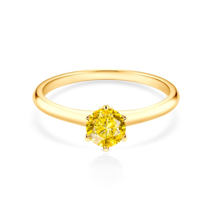 The Journey Collection | Solitaire Engagement Ring: gold, yellow sapphire