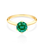 Zásnubní prsten The Journey: žluté zlato, smaragd