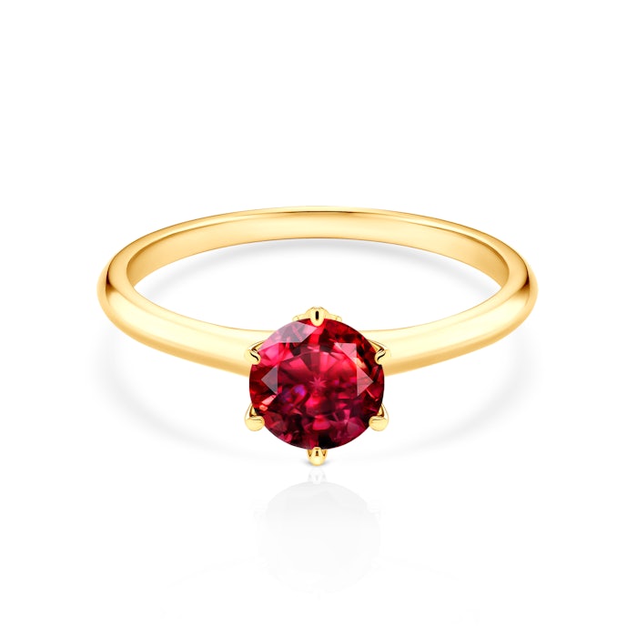 Pierścionek zaręczynowy The Journey: złoty, rubin