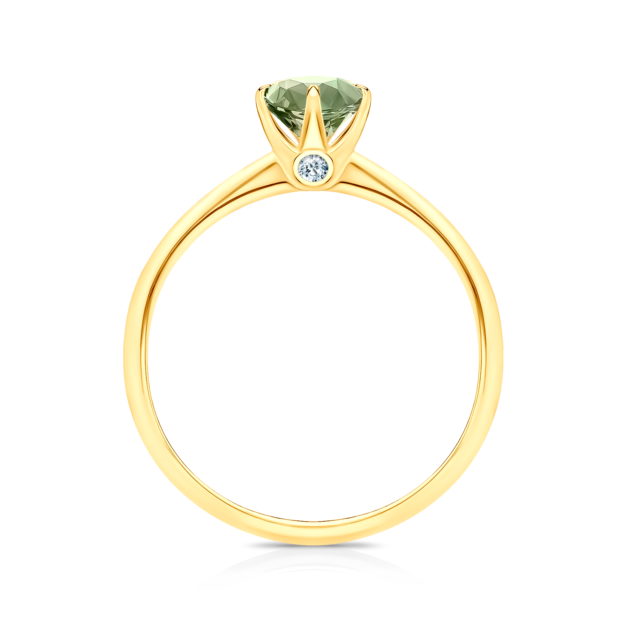 Verlobungsring The Journey: Gold, Grüner Saphir - 3