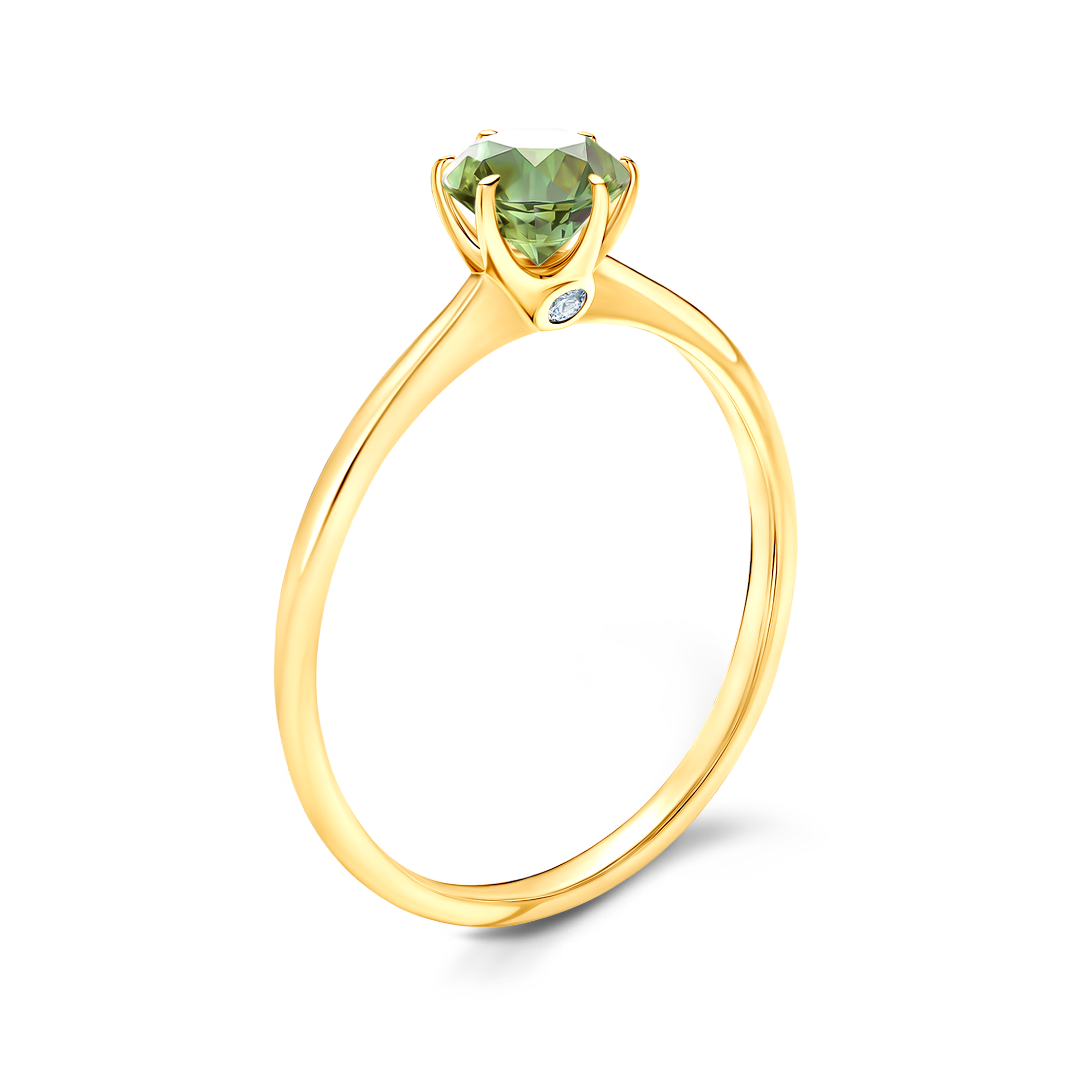 Verlobungsring The Journey: Gold, Grüner Saphir - 4