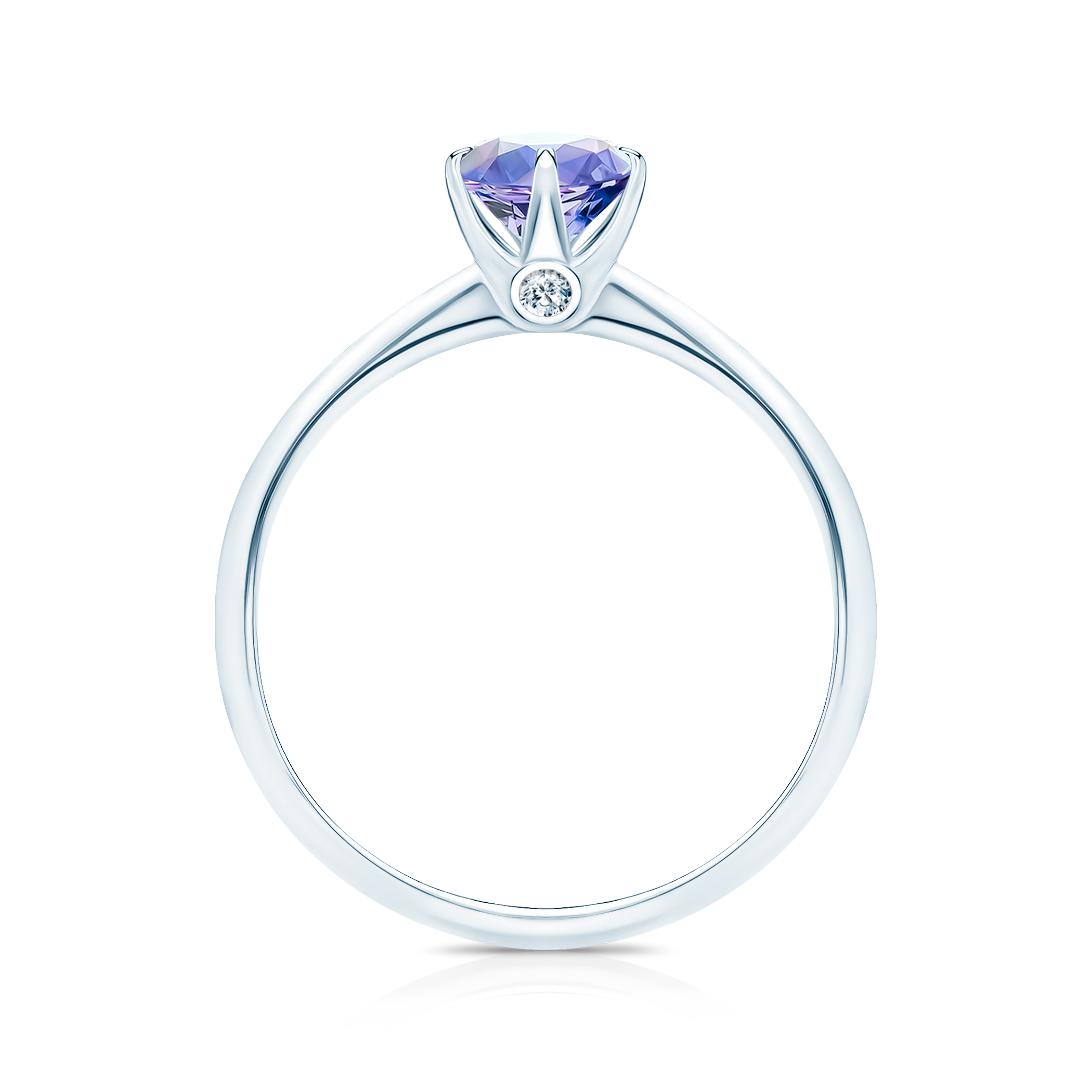 Verlobungsring The Journey: Weißgold, Tansanit