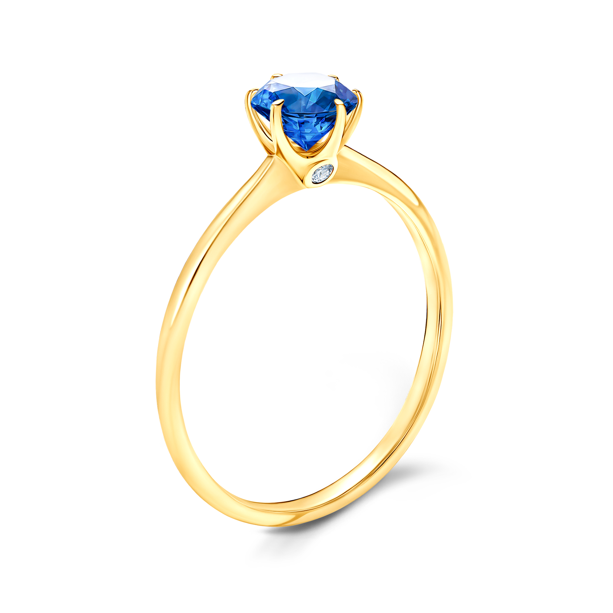 Verlobungsring The Journey: Gold, Blau Saphir - 4