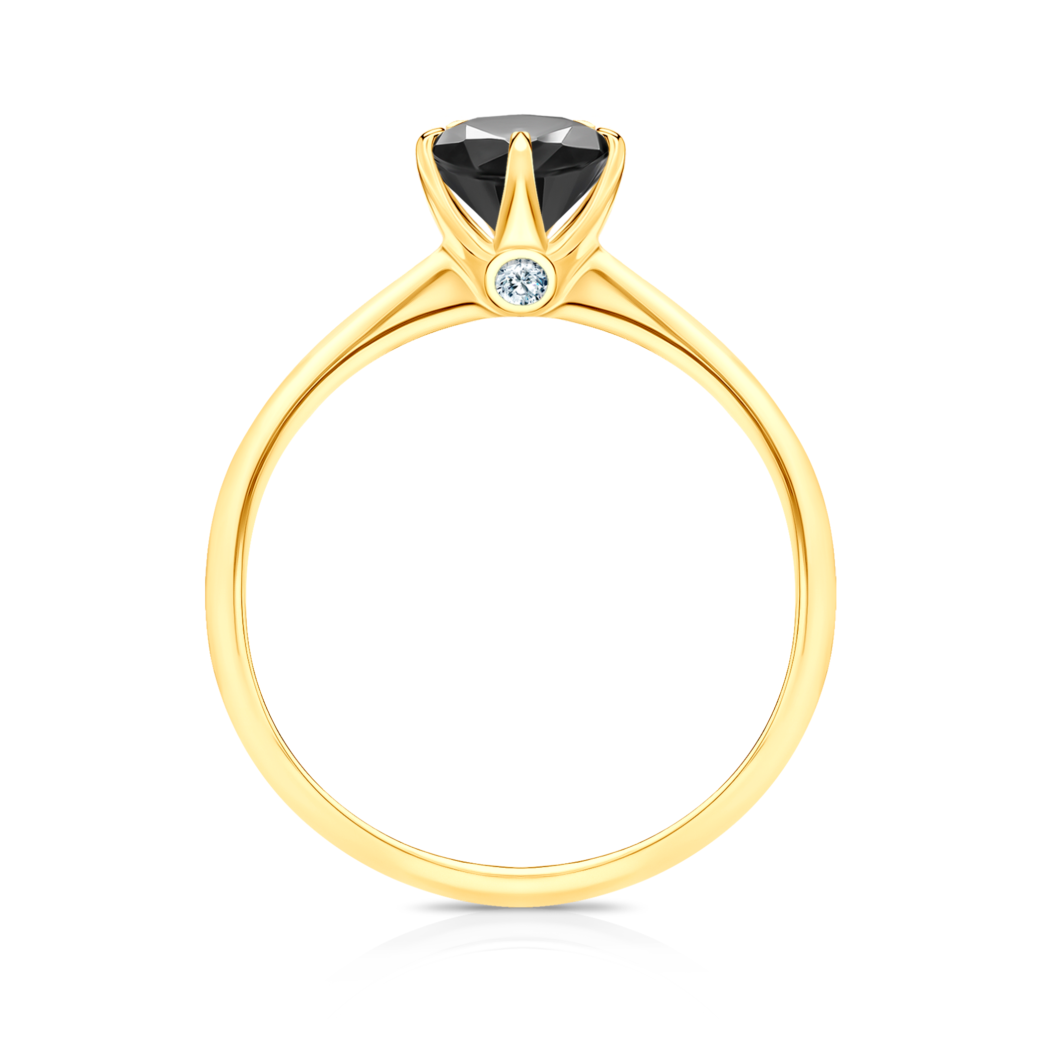 Verlobungsring The Journey: Gold, Schwarz Diamant