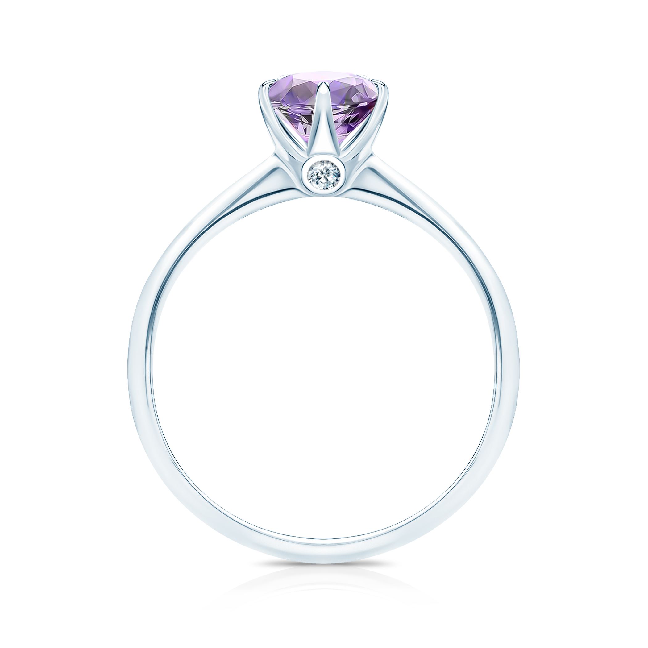 Verlobungsring The Journey: Weißgold, Violetter Saphir