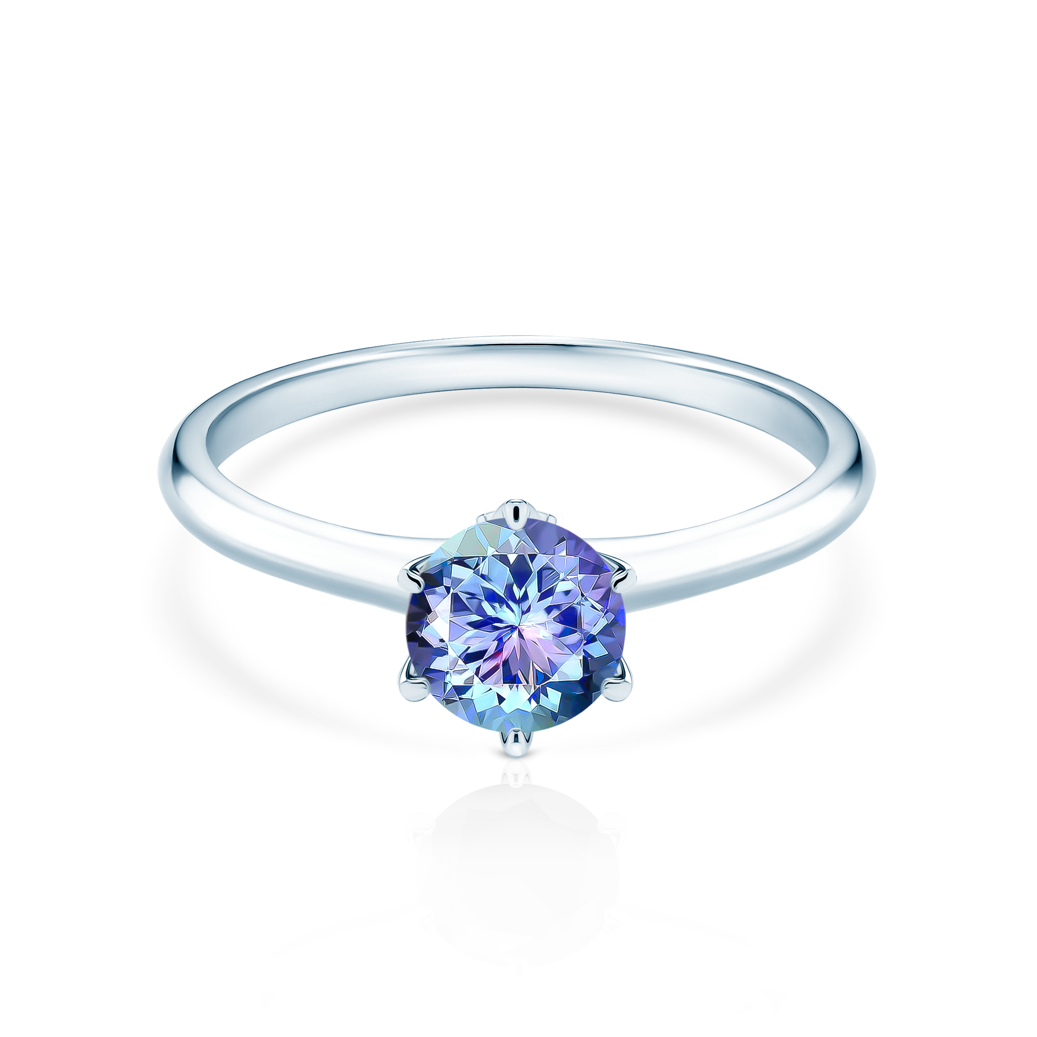 Zásnubní prsten The Journey: bílé zlato, tanzanit
