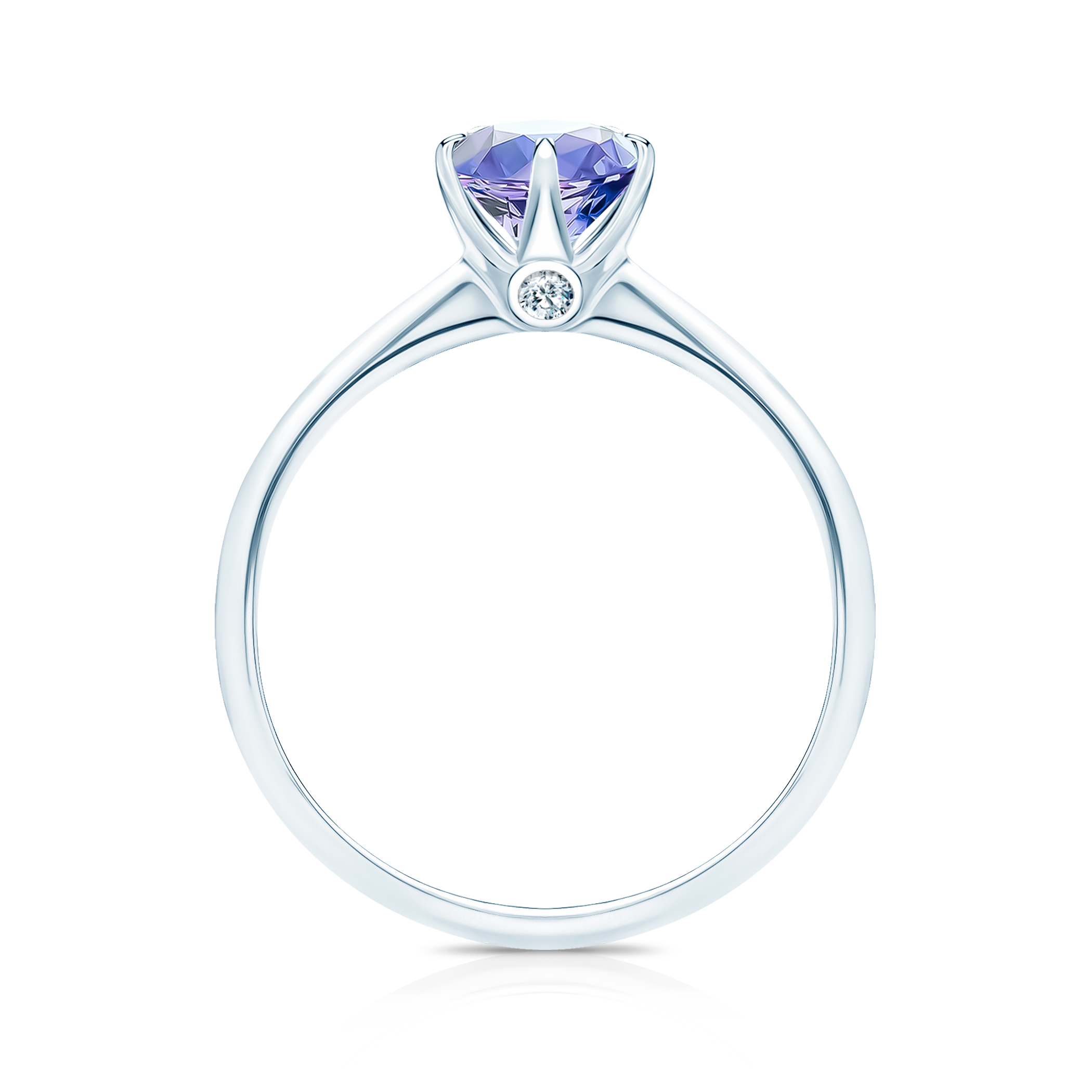 Pierścionek zaręczynowy The Journey: białe złoto, tanzanit