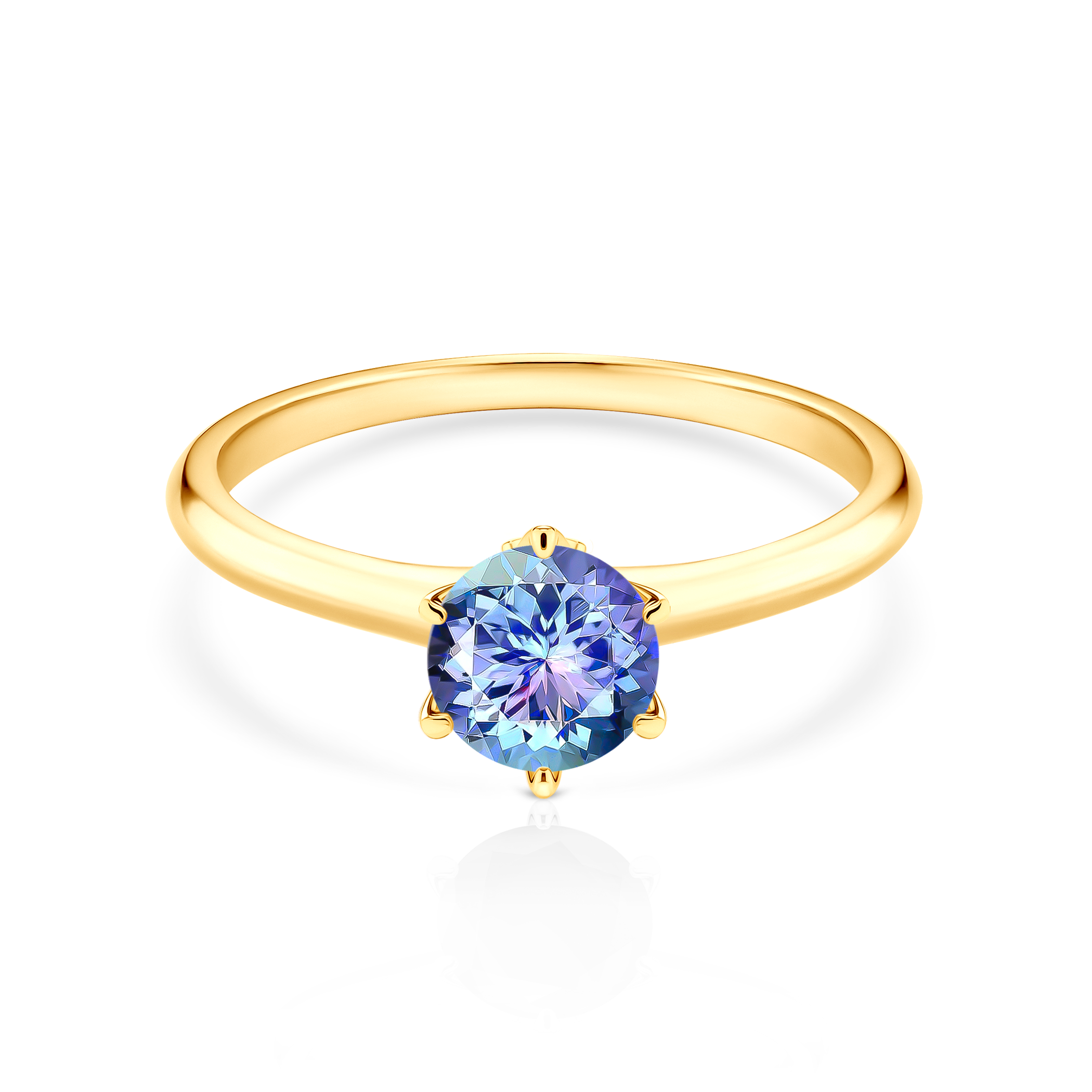 Zásnubní prsten The Journey: žluté zlato, tanzanit