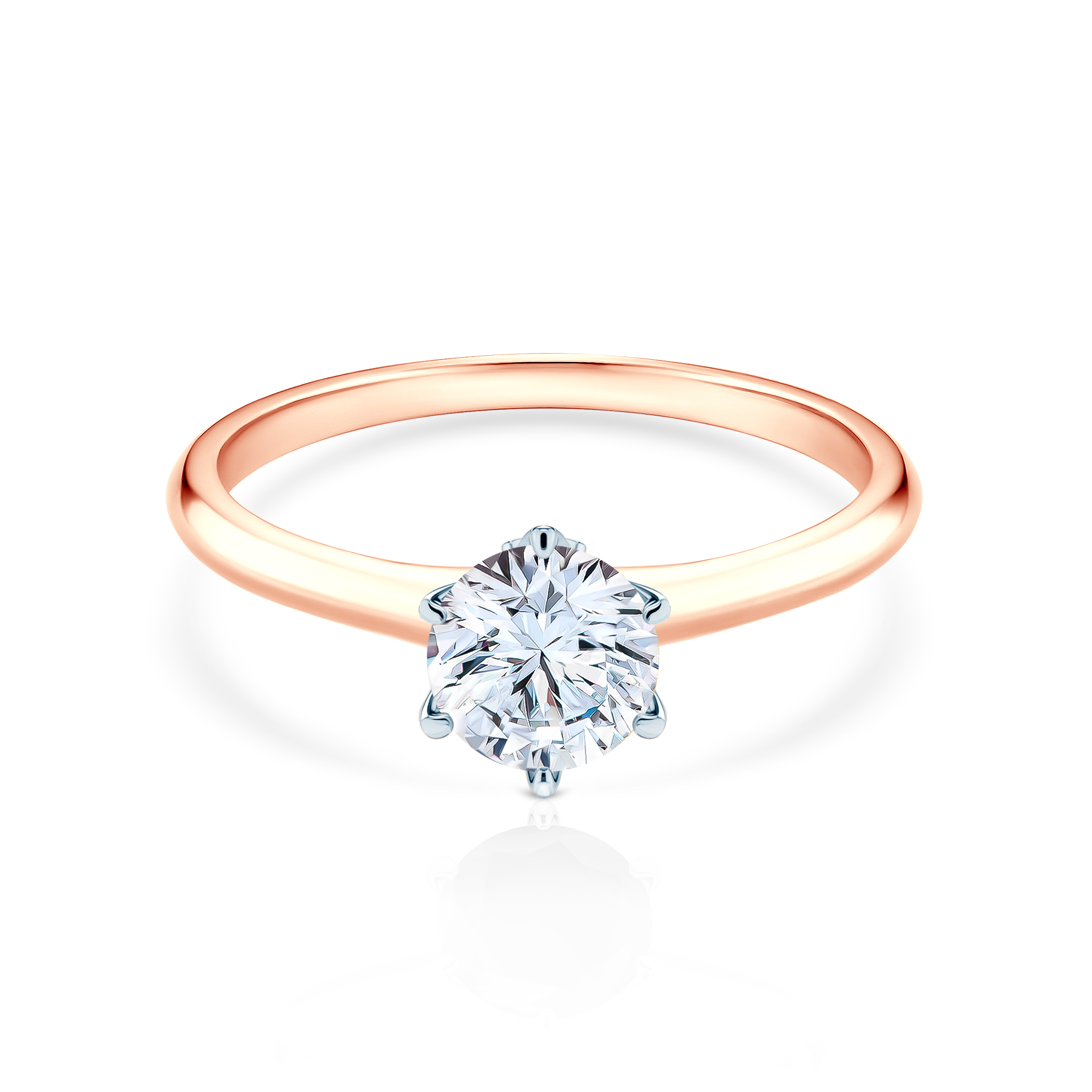 Zásnubní prsten The Journey: dvoubarevné zlato, bílý safír