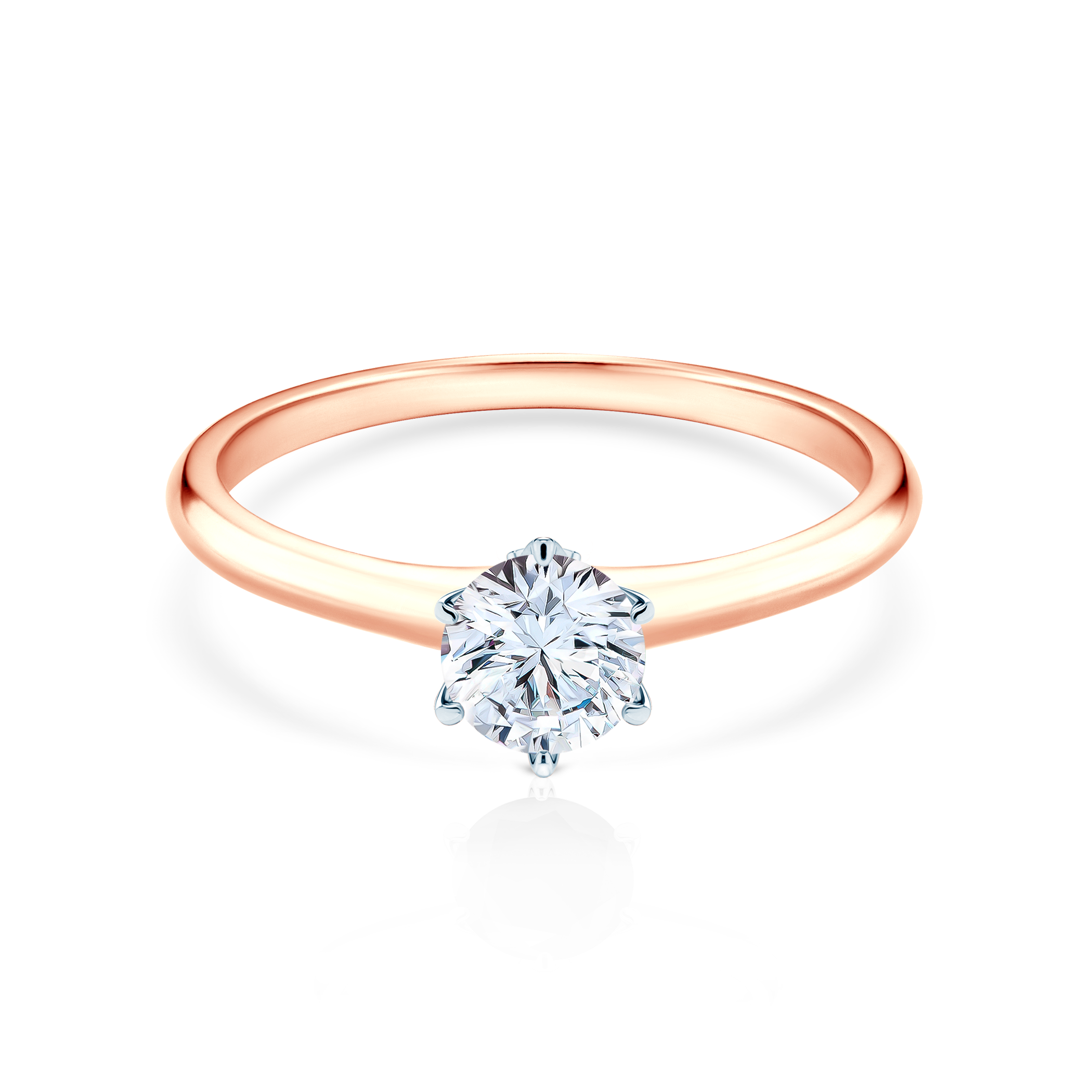 Zásnubní prsten The Journey: dvoubarevné zlato, bílý safír