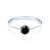 The Journey eljegyzési gyűrű: fehérarany fekete gyémánttal