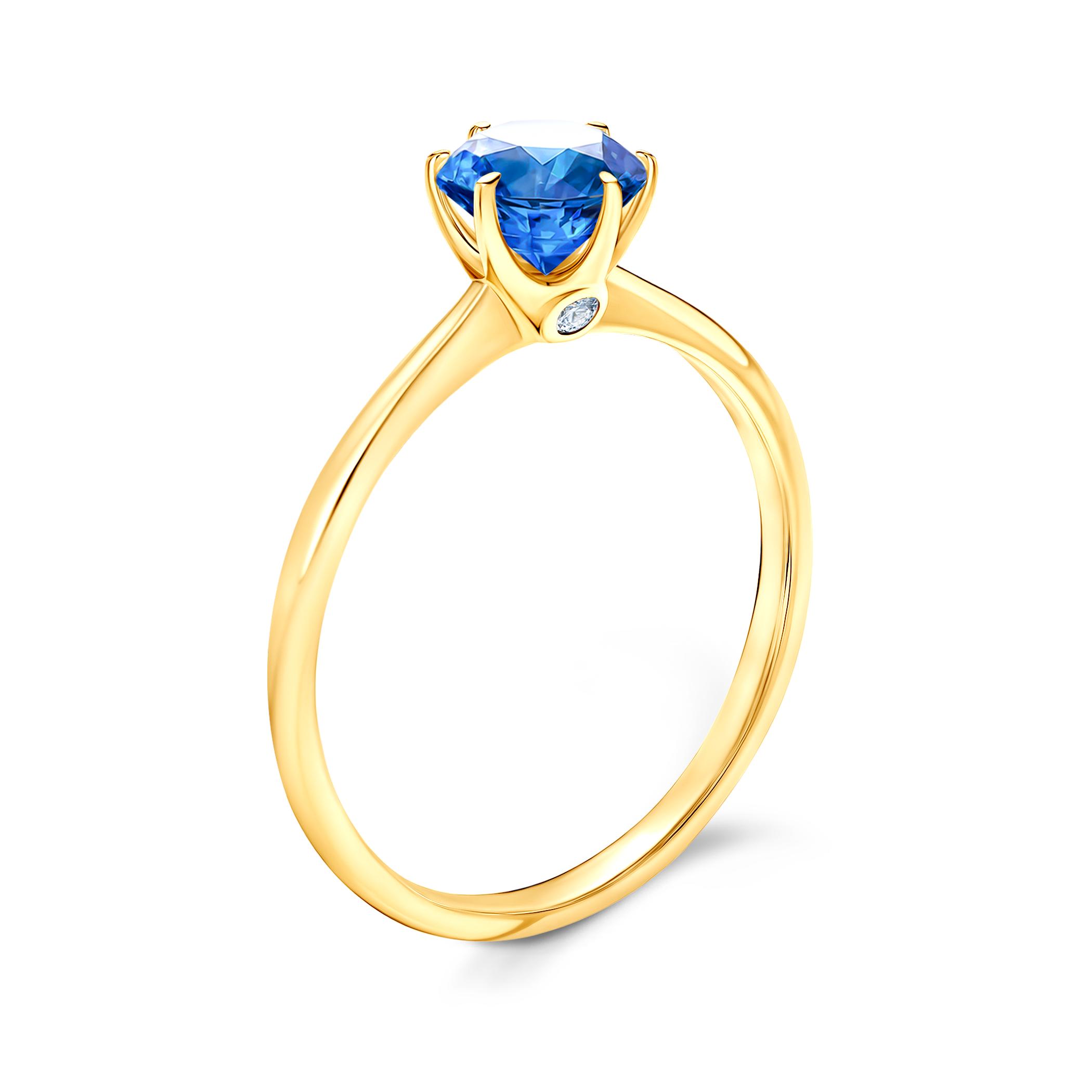 Verlobungsring The Journey: Gold, Blau Saphir