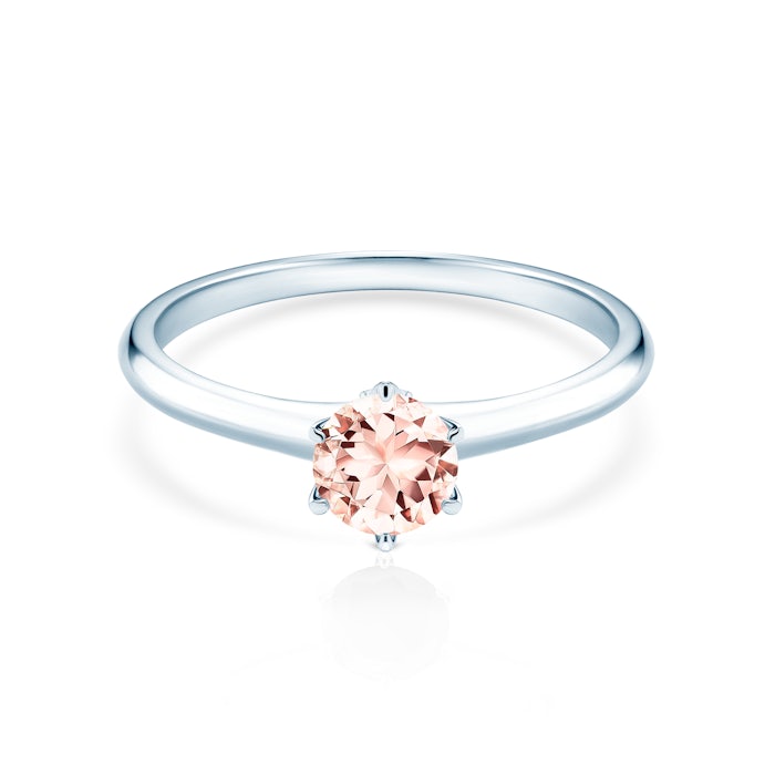 Zásnubní prsten The Journey: bílé zlato, morganit