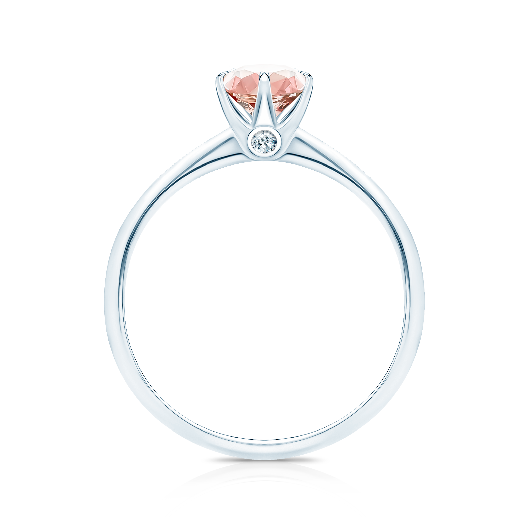 Verlobungsring The Journey: Weißgold, Morganit