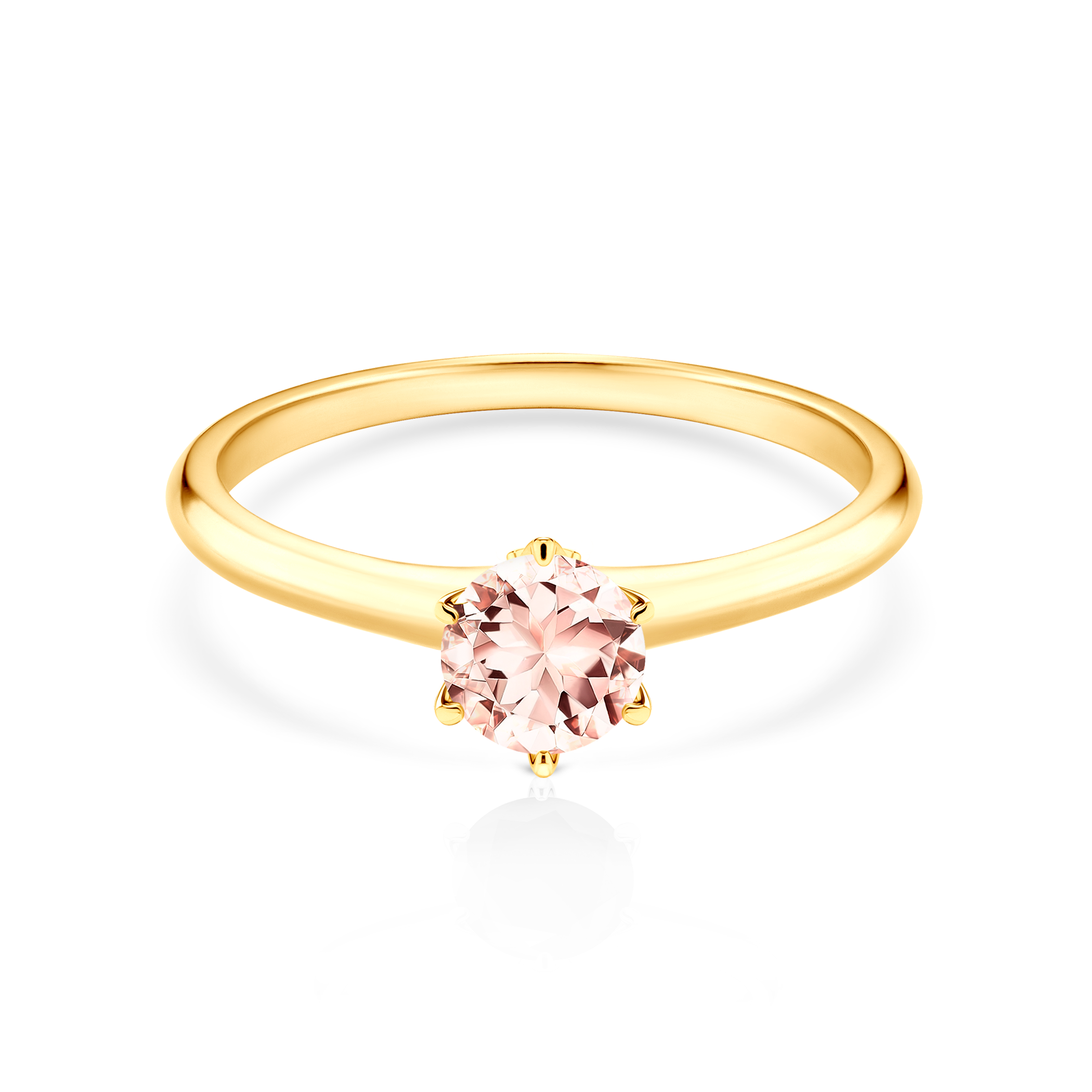 Pierścionek zaręczynowy The Journey: złoty, morganit
