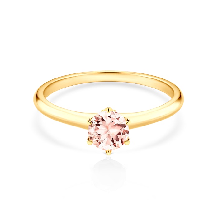 Zásnubný prsteň The Journey: žlté zlato, morganit
